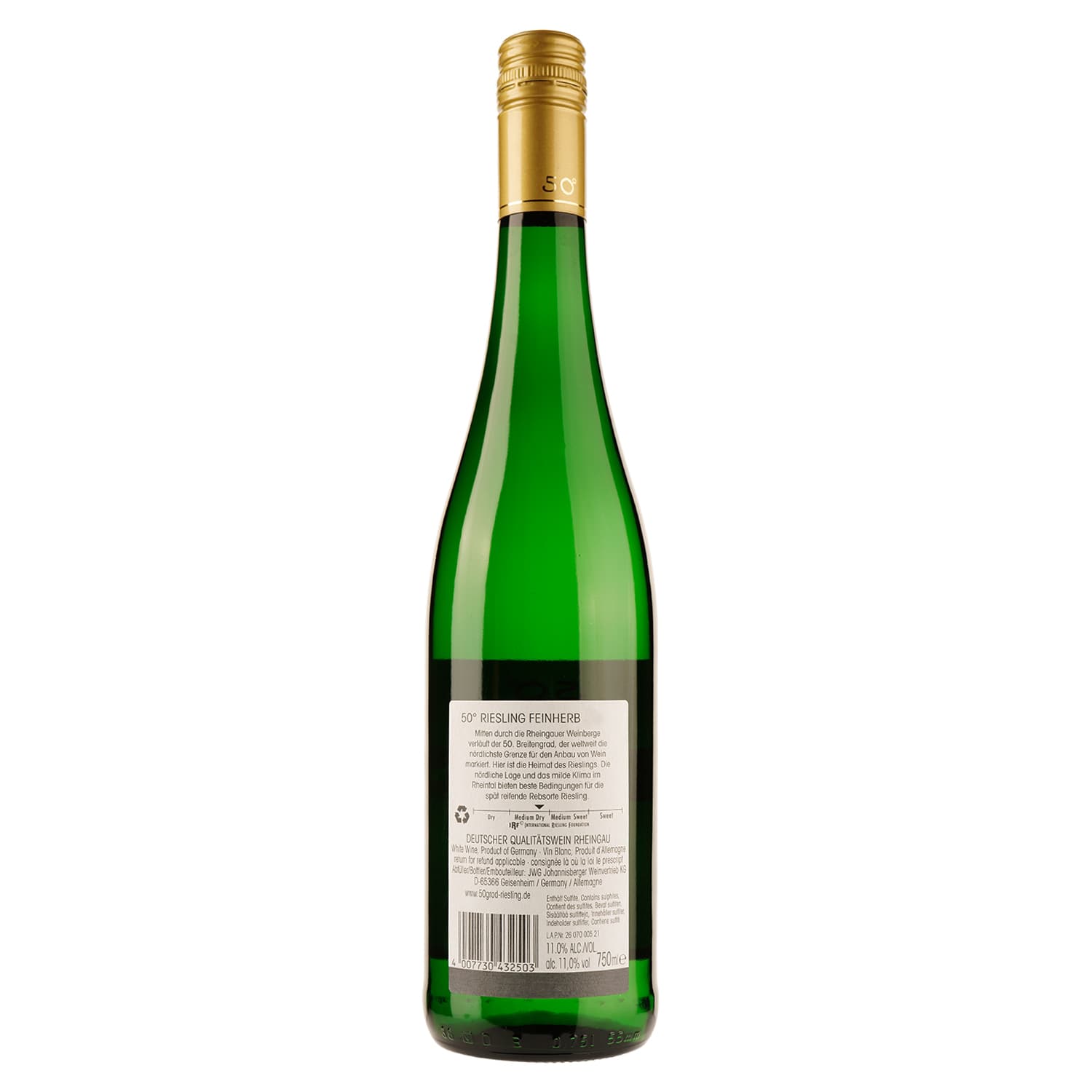 Вино Schloss Johannisberger, 50° Riesling Medium, біле, напівсолодке, 0,75 л - зображення 2