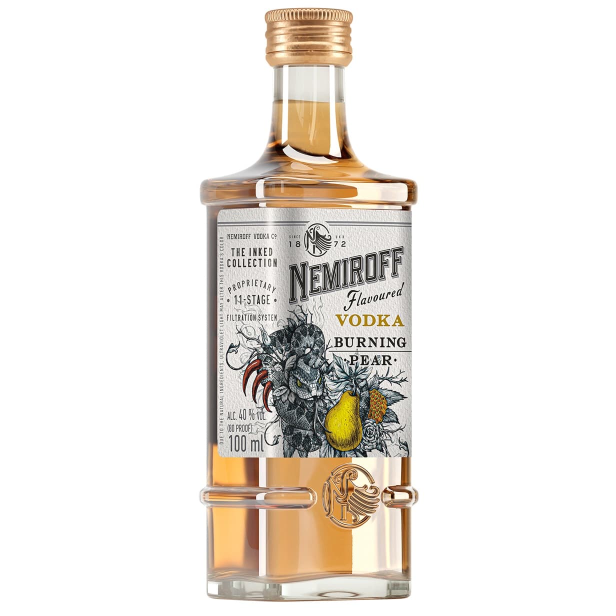 Настоянка Nemiroff Burning Pear 40% 0.1 л - зображення 3
