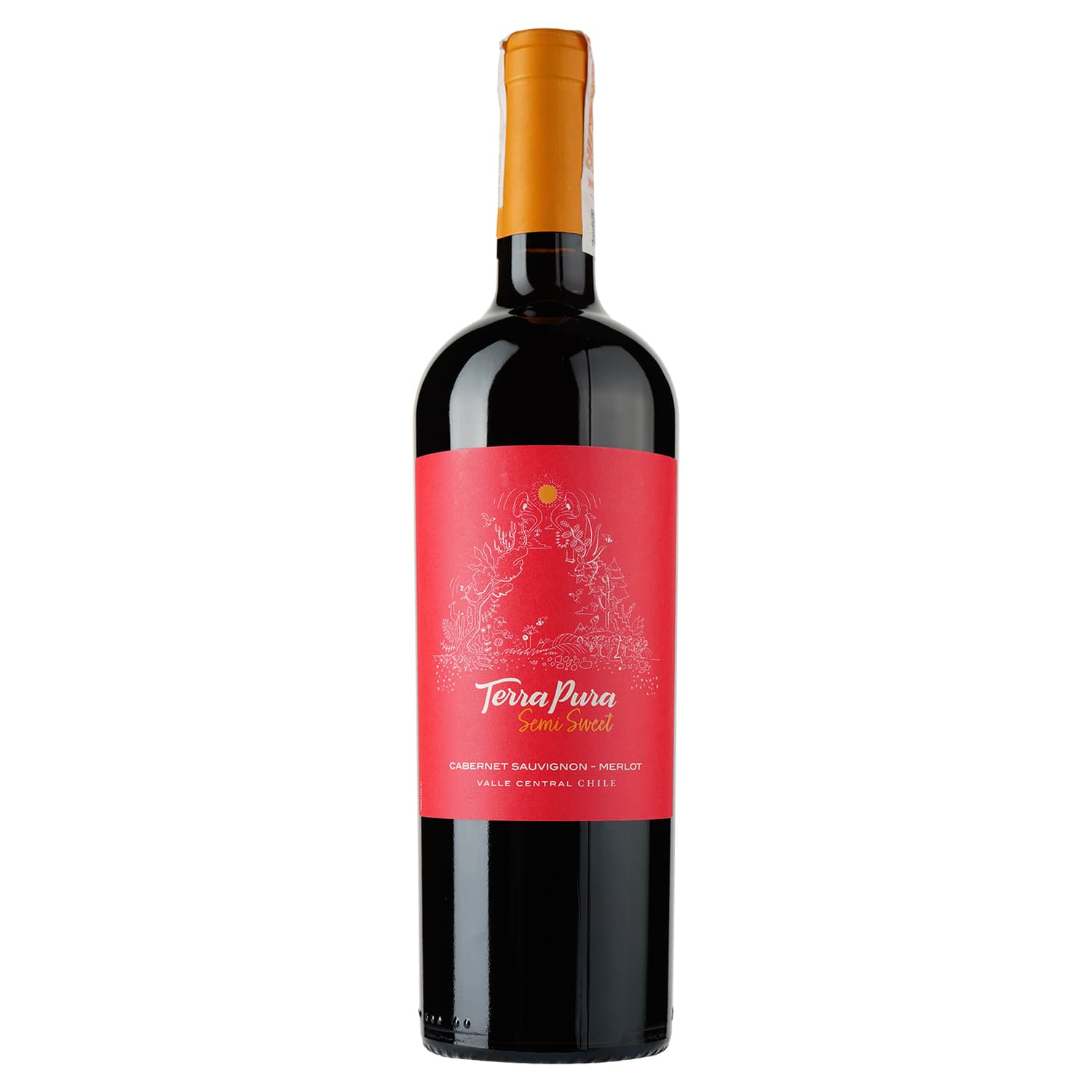 Вино Terra Pura Сabernet Sauvignon-Merlot, червоне, напівсолодке, 0,75 л - зображення 1