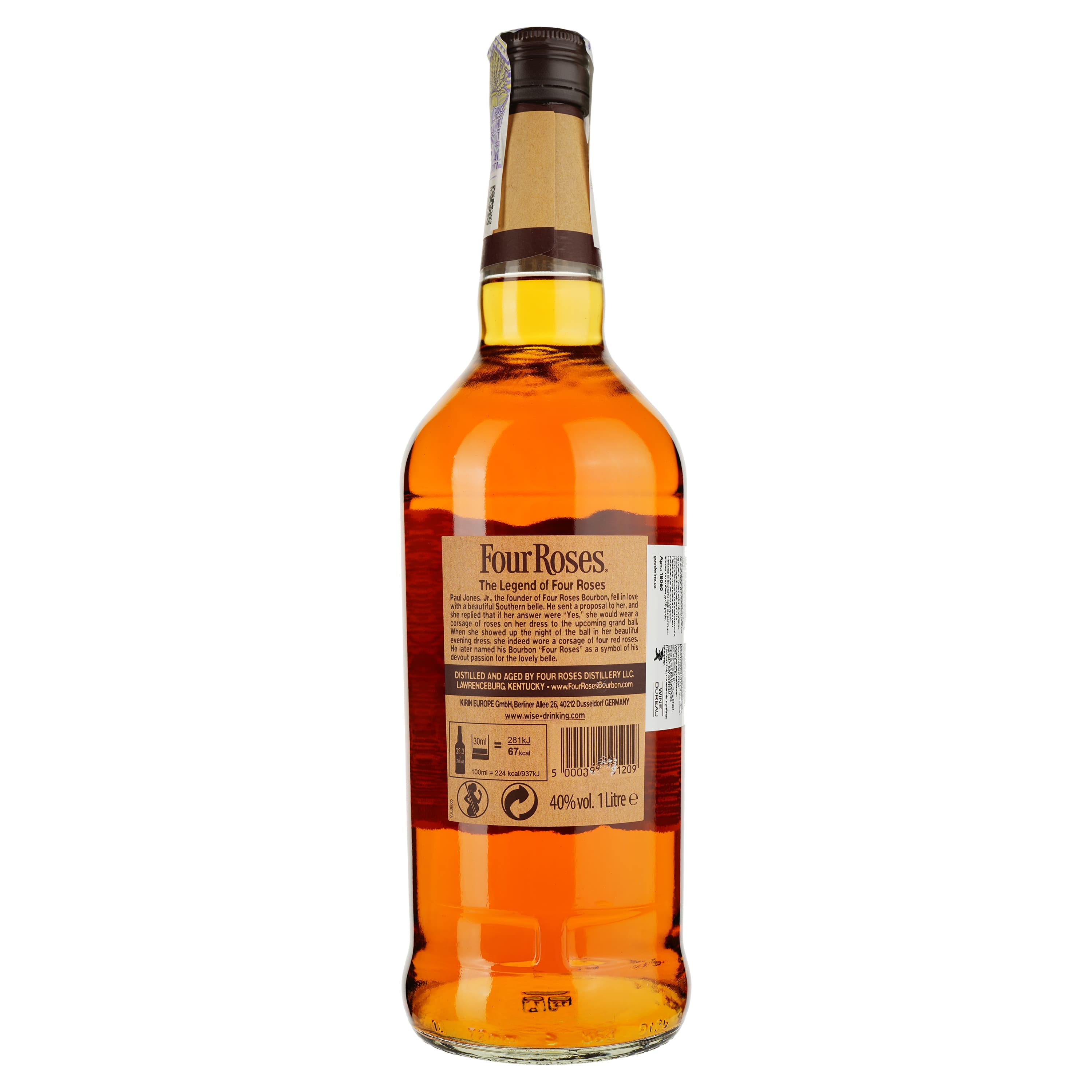 Віскі Four Roses Kentucky Straight Bourbon Whisky 40% 1 л - зображення 2