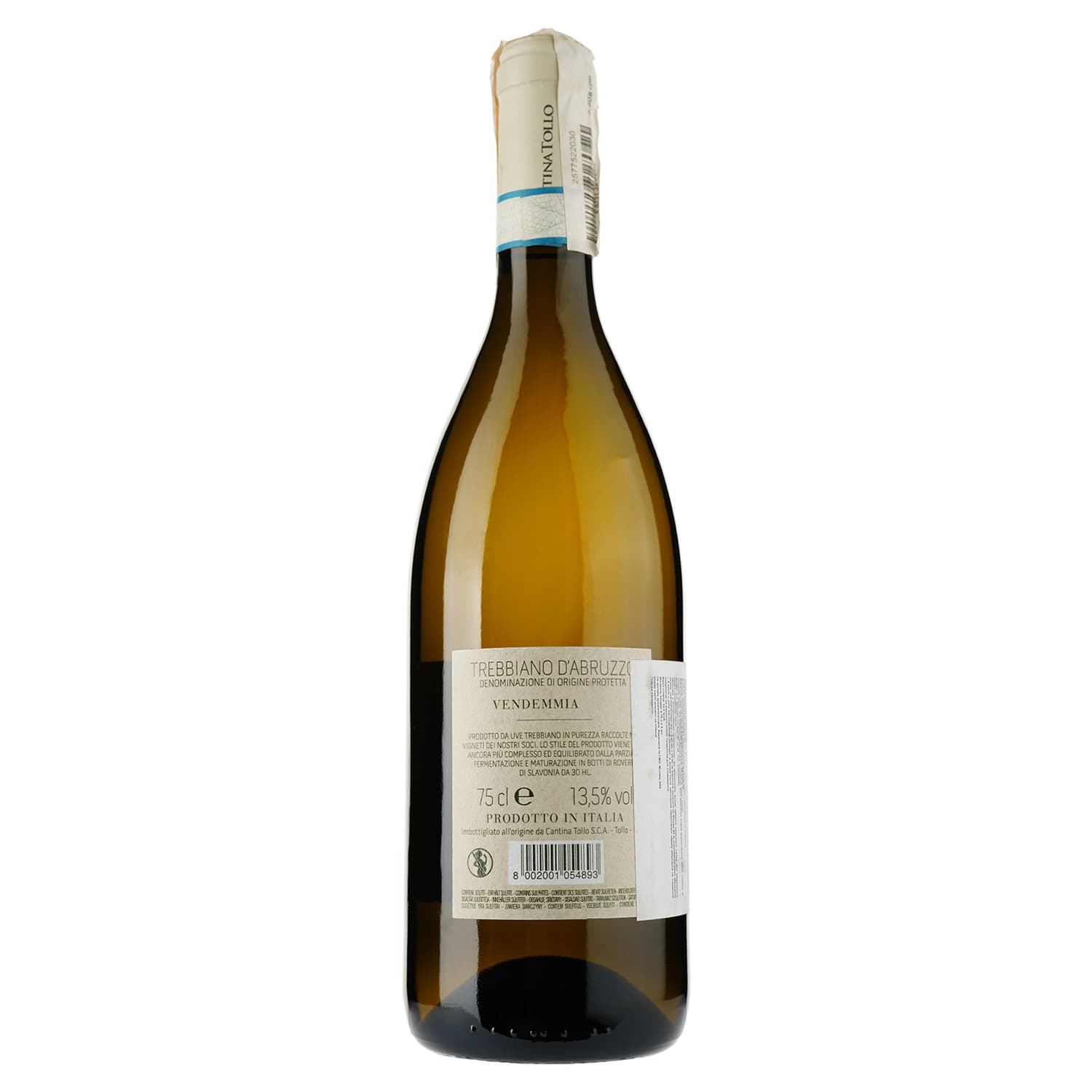 Вино Tre Trebbiano D`Abruzzo DOP, біле, сухе, 0,75 л - зображення 2