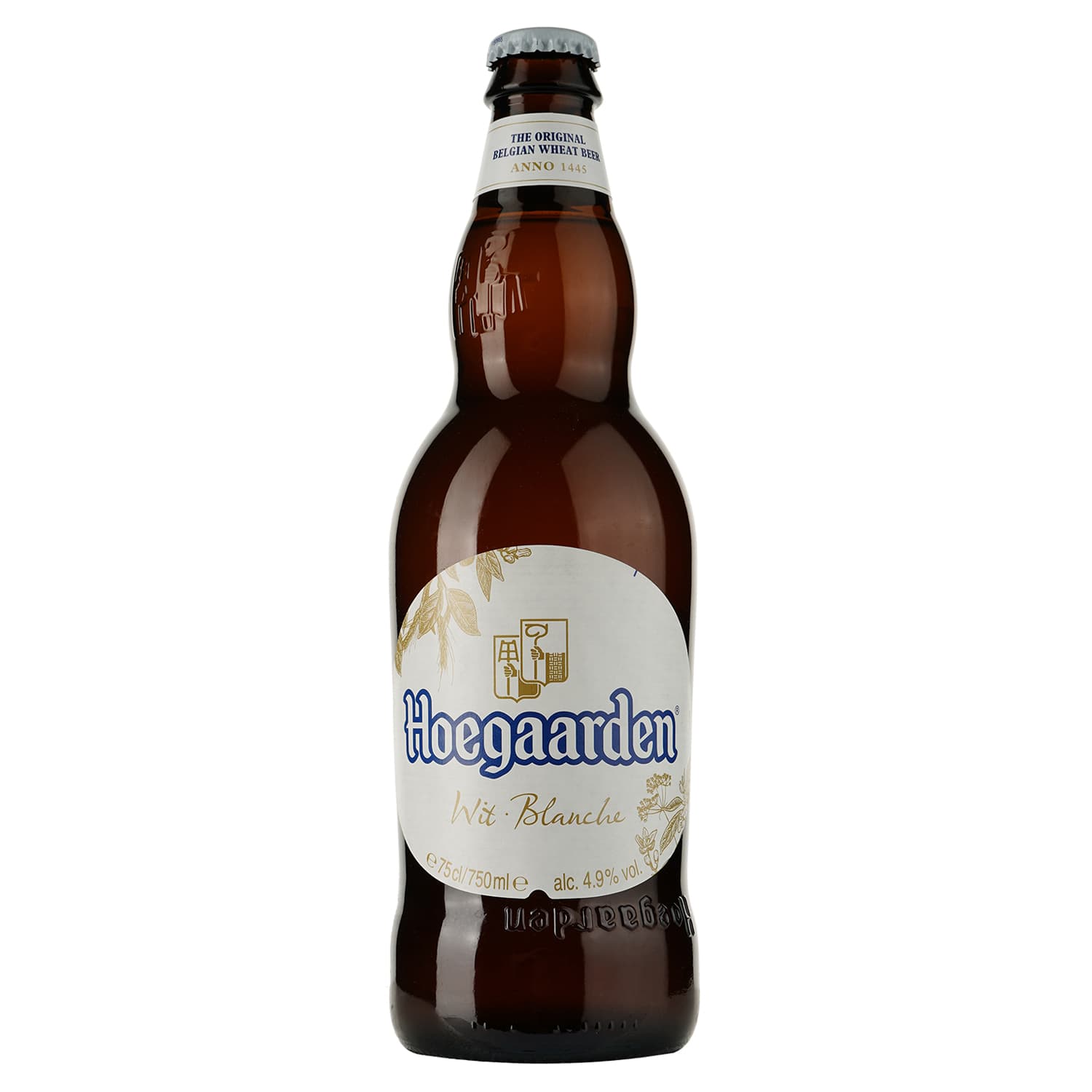 Пиво Hoegaarden Біле, світле, нефільтроване, 4,9%, 1,5 л (2 шт. по 0,75 л) + келих 0,33 л (755152) - зображення 2