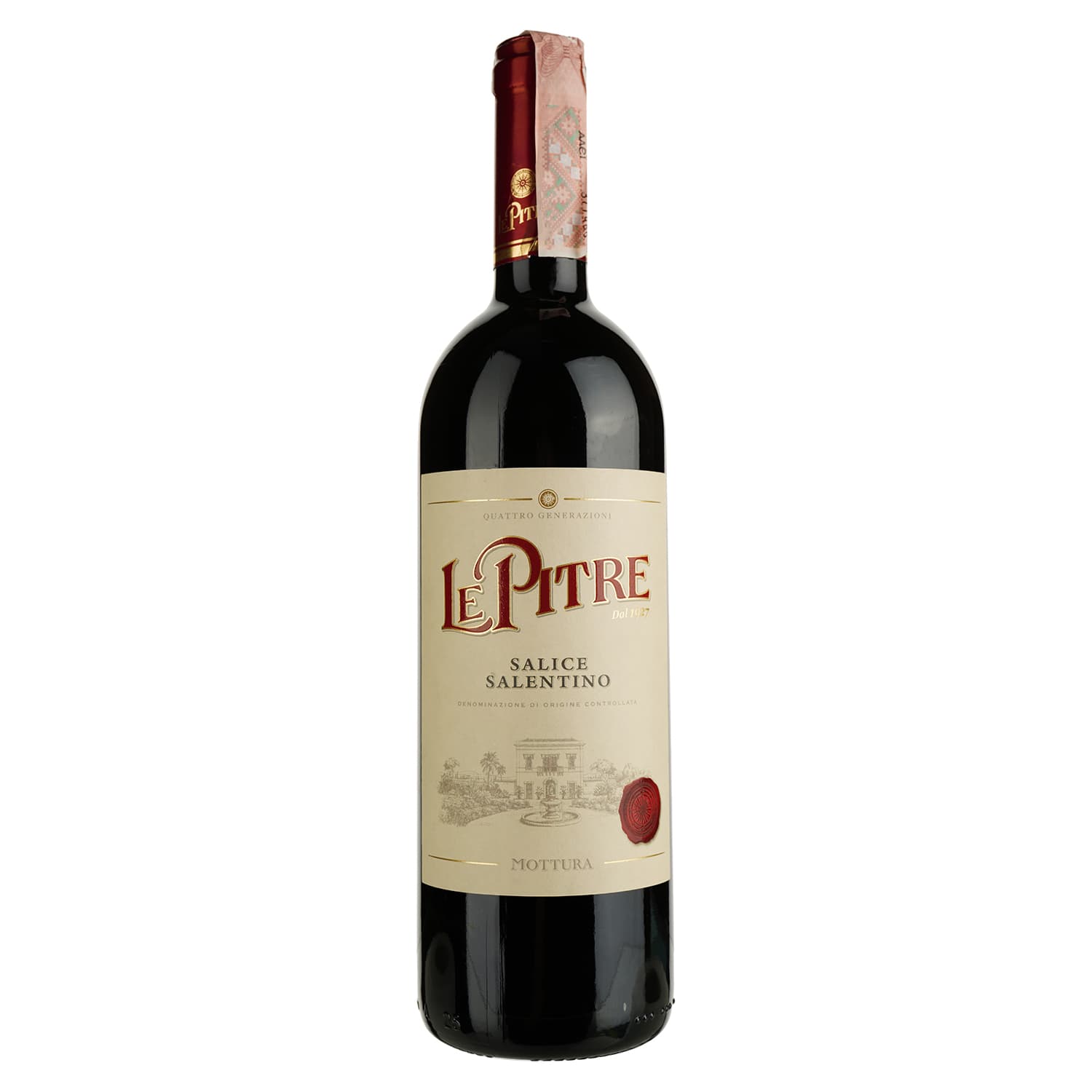Вино Le Pitre Salice Salentino DOC, червоне, сухе, 13,5%, 0,75 л - зображення 1