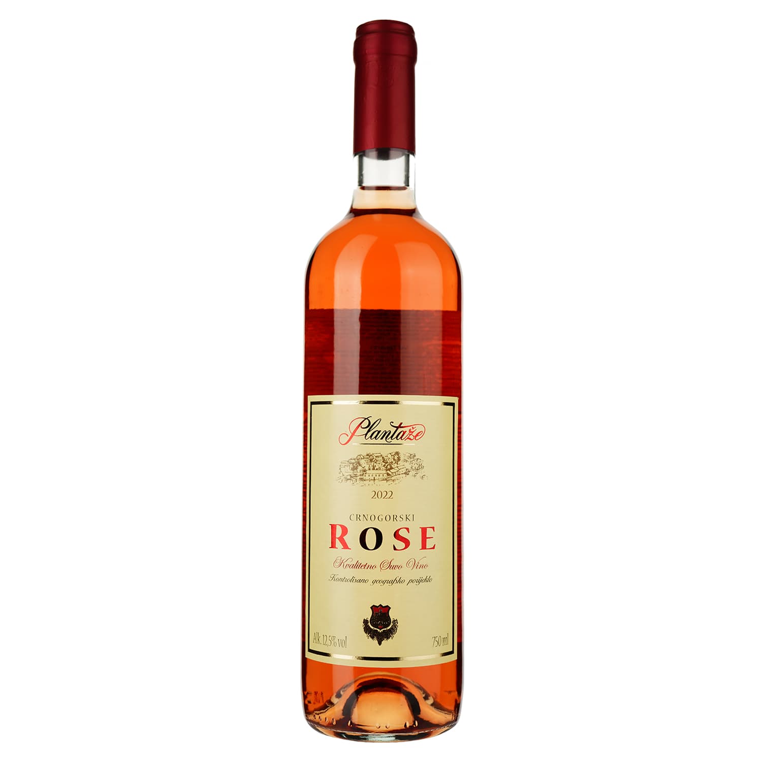 Вино Plantaze Crnogorski Rose, рожеве, сухе, 12,5%, 0,75 л (8000019397210) - зображення 1