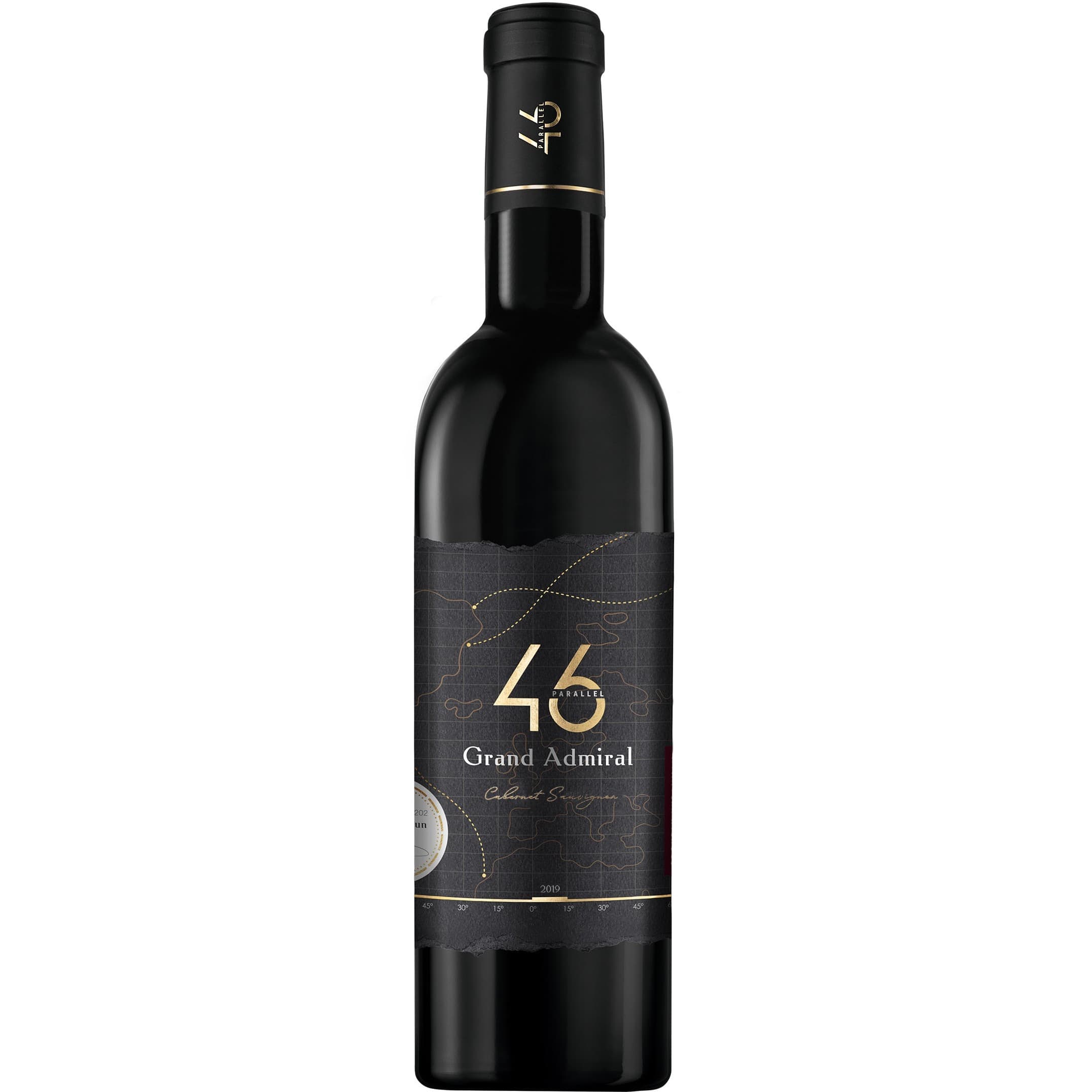 Вино 46 Parallel Grand Admiral Cabernet Sauvignon марочне сортове 2019 червоне сухе 0.375 л 13.5% (4820233641193)