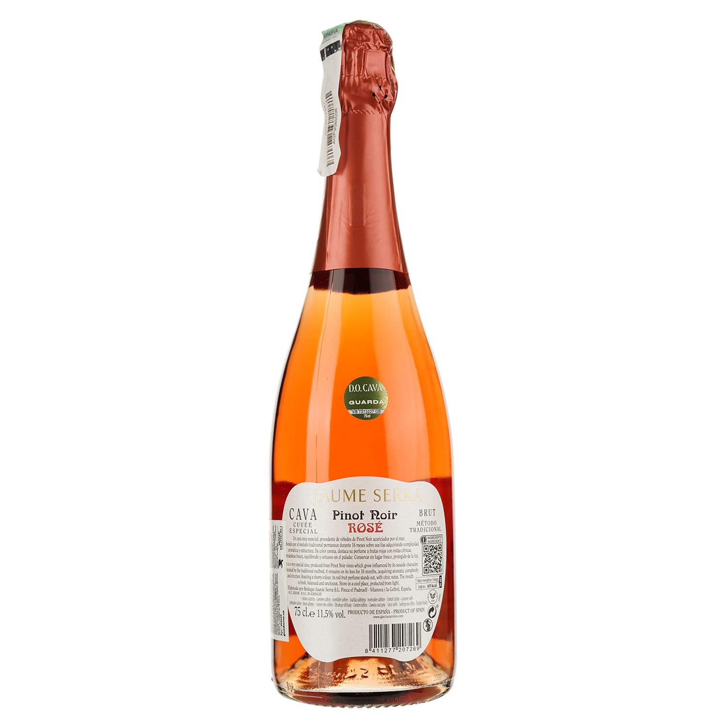 Вино ігристе Jaume Serra Cava Pinot Noir Rose Brut, рожеве, брют, 0,75 л - зображення 2