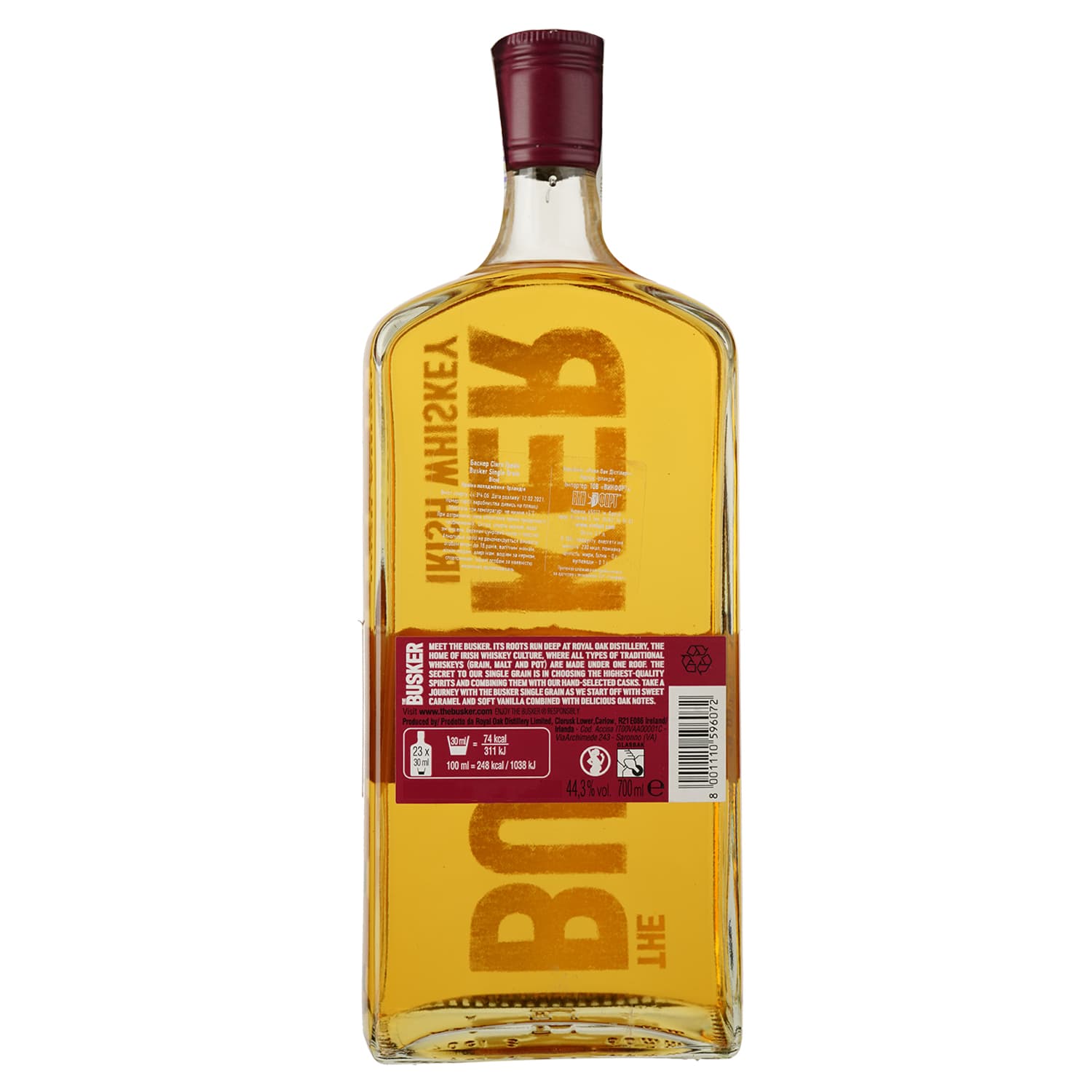 Віскі Busker Single Grain, 44,3 %, 0,7 л - зображення 2