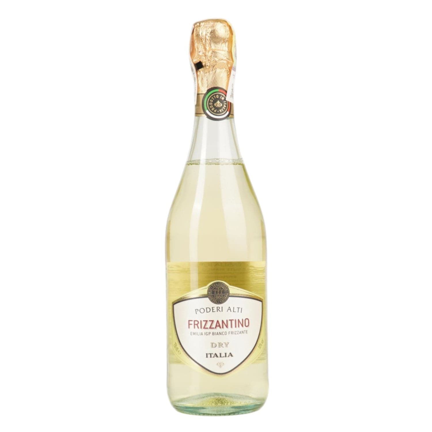 Ігристе вино Poderi Alti Frizzantino Emilia Bianco Secco-Dry біле сухе 10% 0.75 л - зображення 1