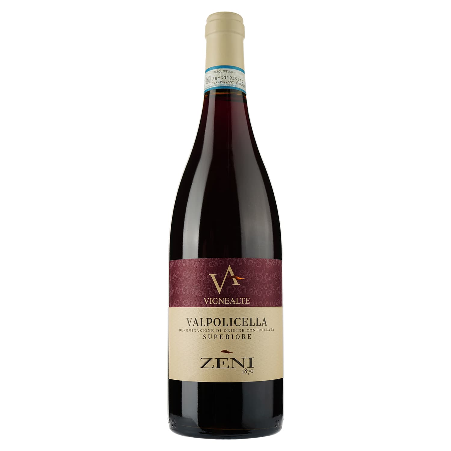 Вино Zeni Valpolicella Superiore Vigne Alte, 13%, 0.75 л - зображення 1