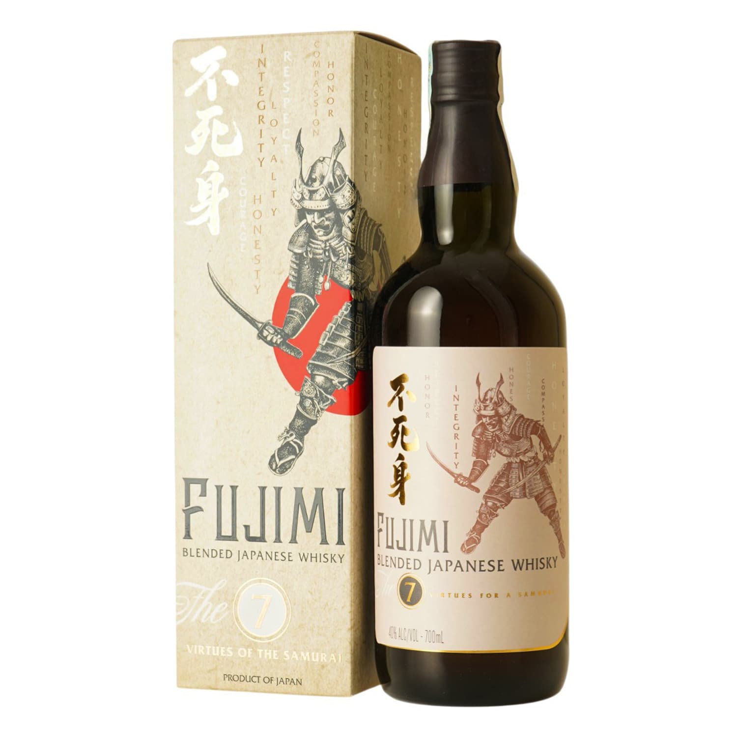 Віскі Fujimi The 7 Virtues of the Samurai Blended Japanese Whisky, 40%, у подарунковій упаковці, 0,7 л - зображення 3