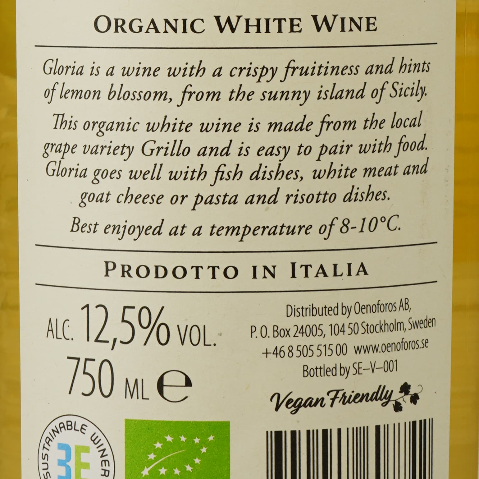 Вино Mare Magnum Grillo Vegan Organic, біле, сухе, 0,75 л (7340048607742) - зображення 3