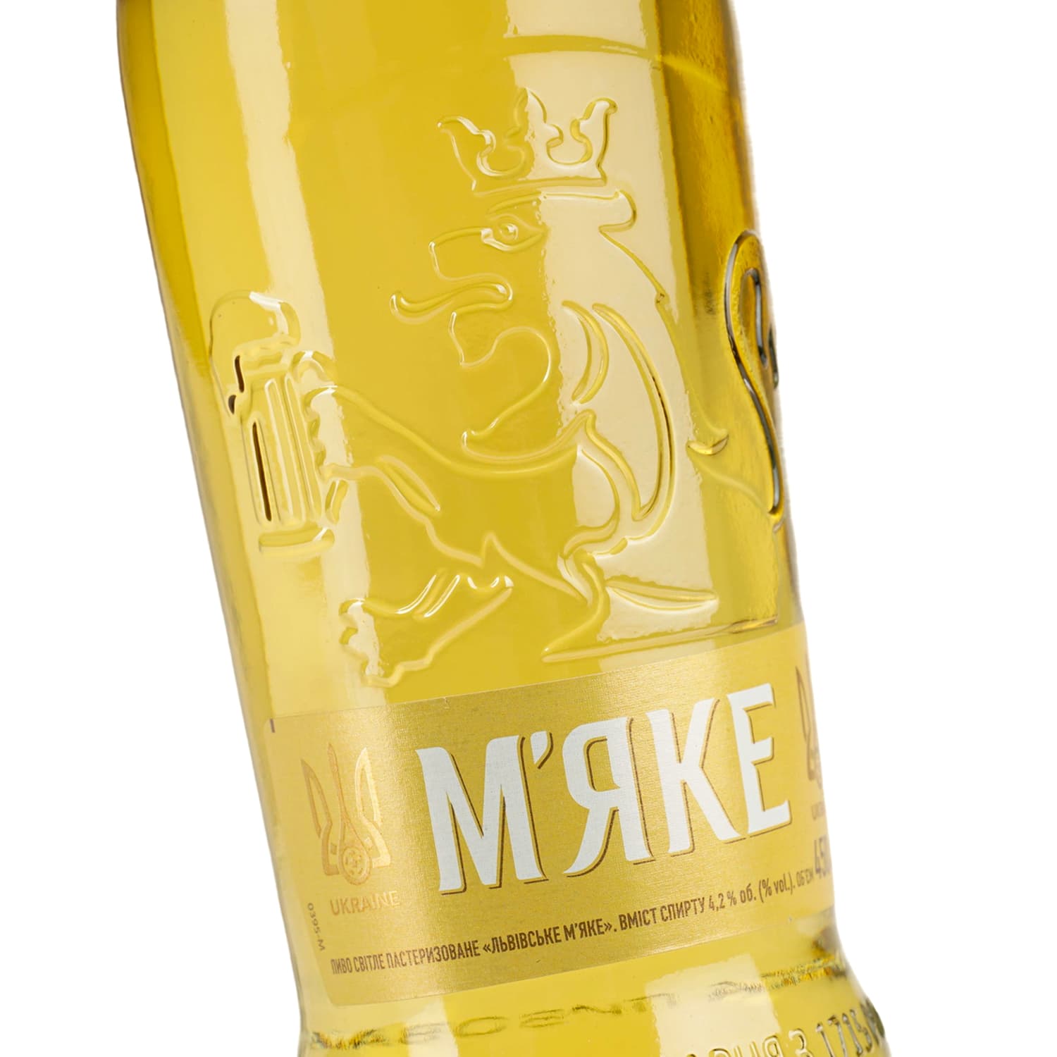 Пиво Львівське М'яке, світле, 4,2%, 0,45 л (908442) - зображення 5