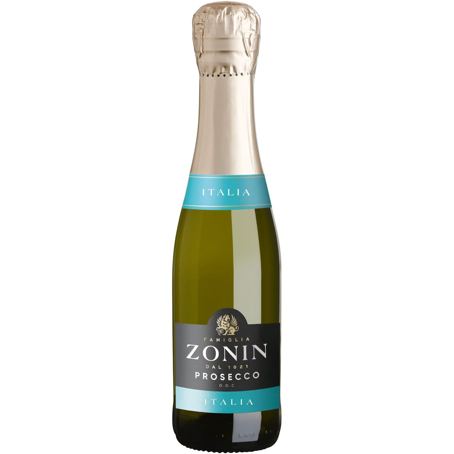Вино ігристе Zonin Prosecco Spumante Brut Cuvee 1821 DOC, біле, брют, 11%, 0,2 л - зображення 1