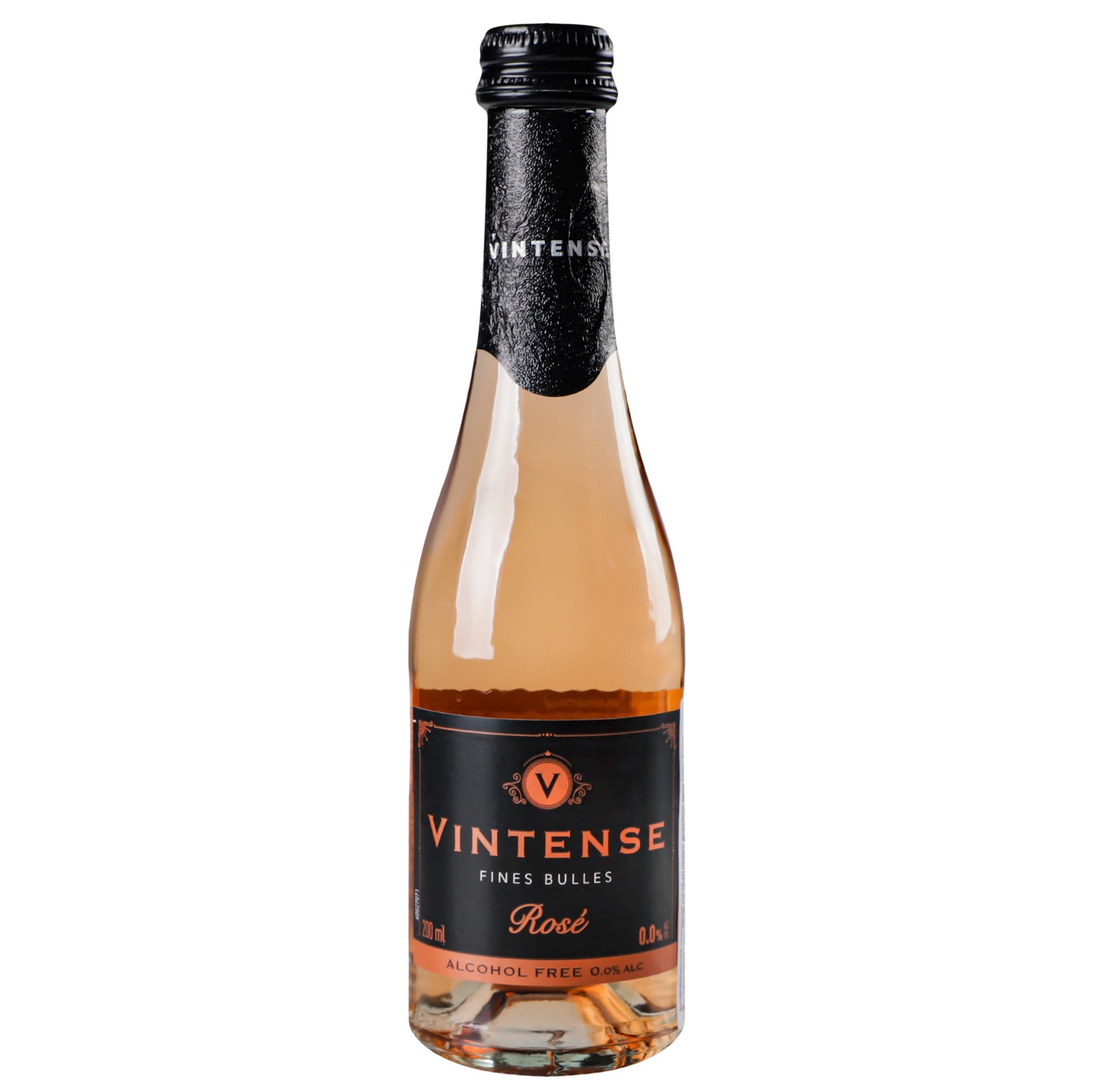 Вино ігристе Vintense Fines Bulles Rose безалкогольне, 0,2 л, 0% (654444) - зображення 1
