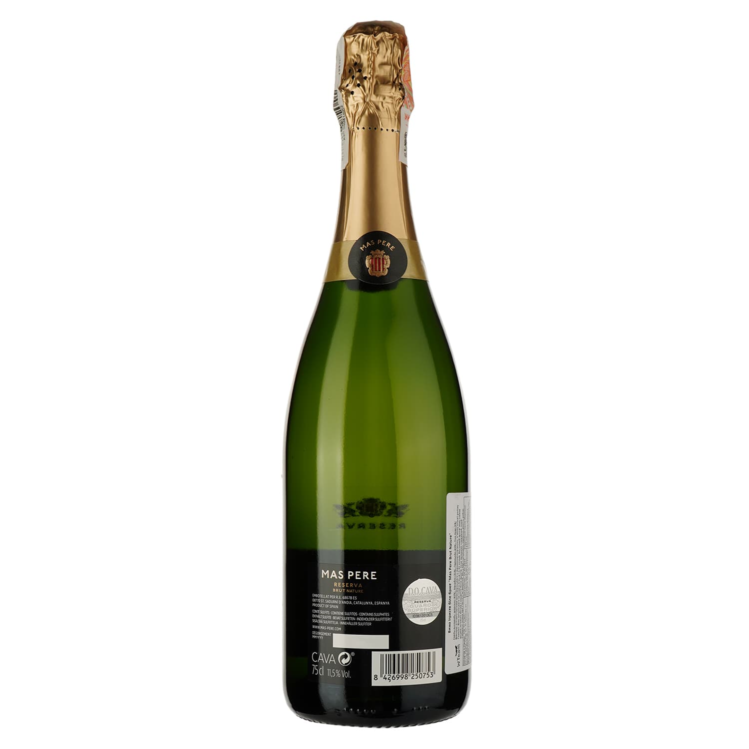 Вино ігристе Mas Pere Ventura Reserva Brut Nature біле брют 0.75 л - зображення 2
