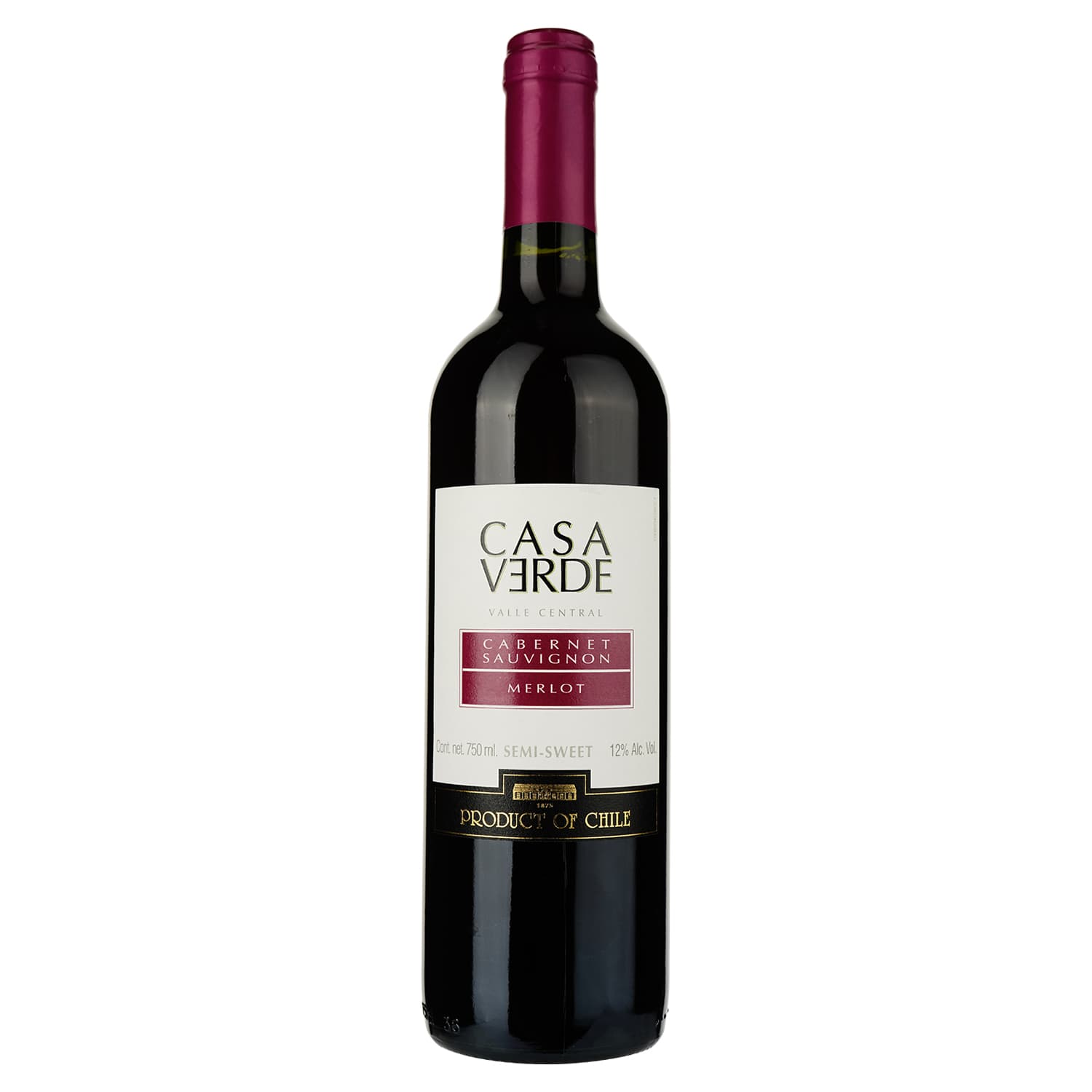 Вино Casa Verde Cabernet Sauvignon Merlot червоне напівсолодке 12% 0.75 л (478735) - зображення 1