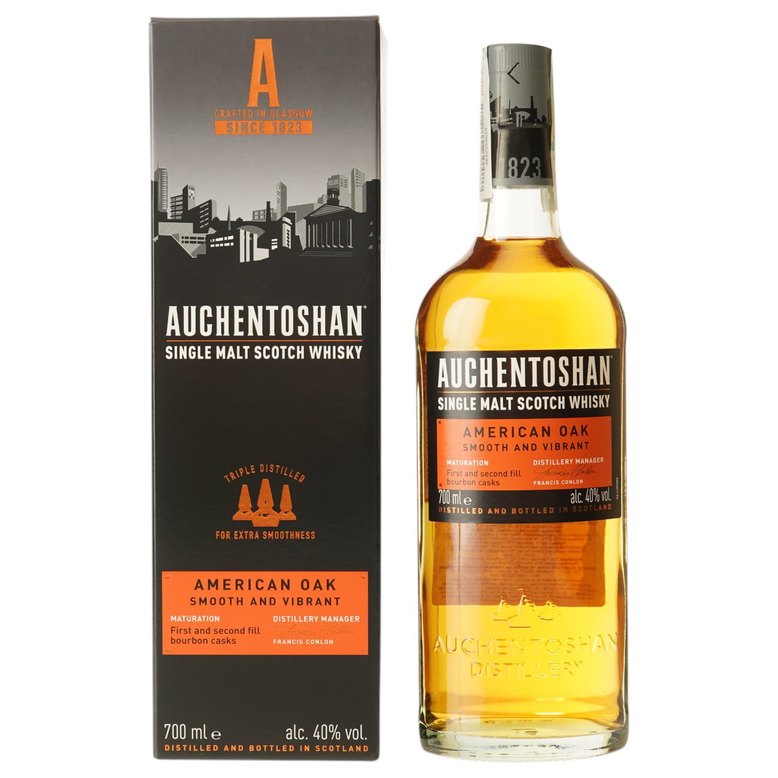 Віскі Auchentoshan American Oak Single Malt Scotch Whisky 40% 0.7 л - зображення 1