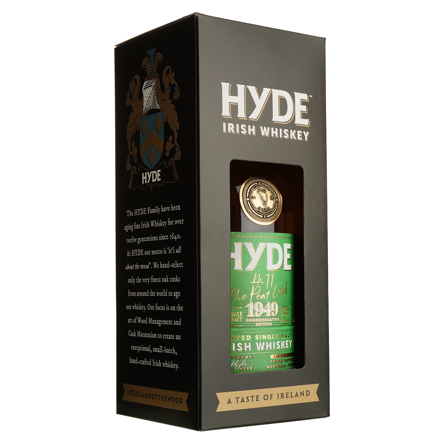 Віскі Hyde №11 Peated 1949 Single Malt Irish Whiskey 43% 0.7 л - зображення 5