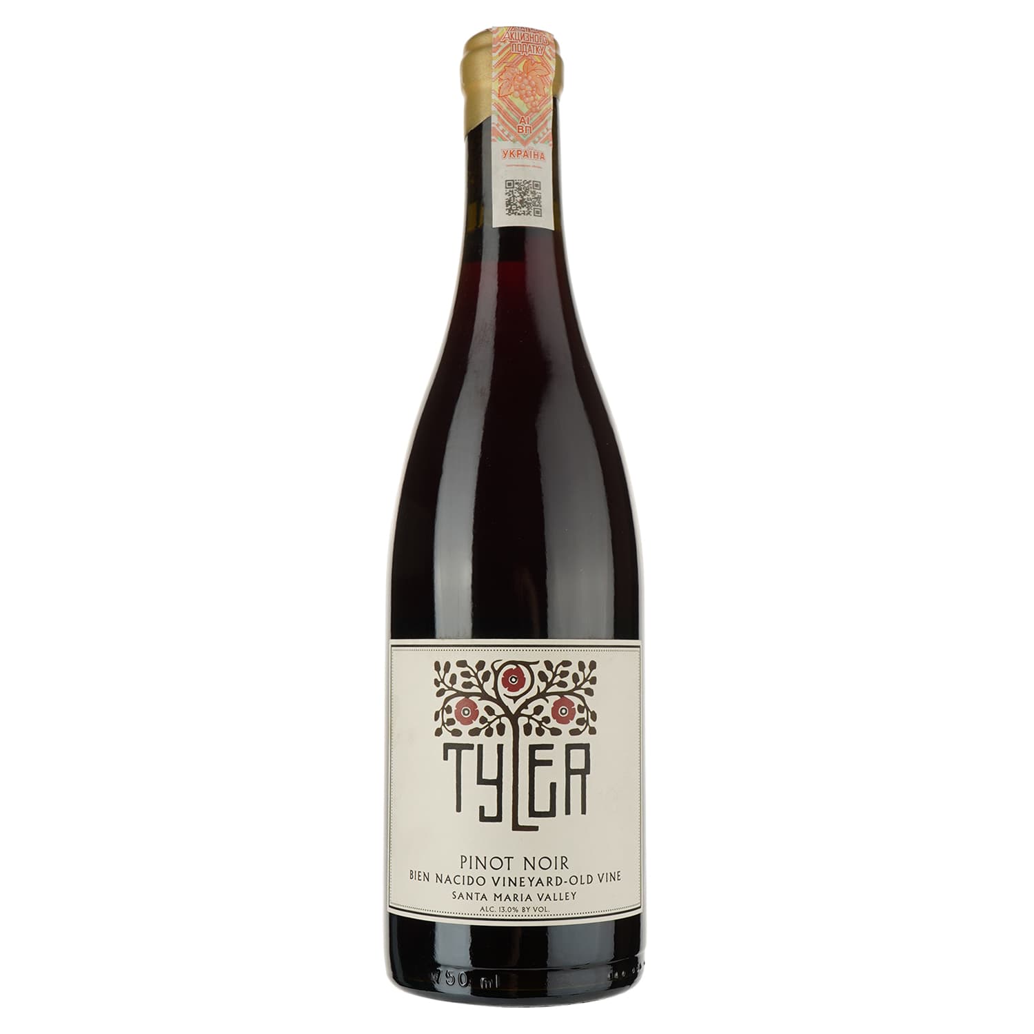 Вино Tyler Bien Nacido Pinot Noir Santa Maria Valley AVA 2016 червоне сухе 0.75 л - зображення 1