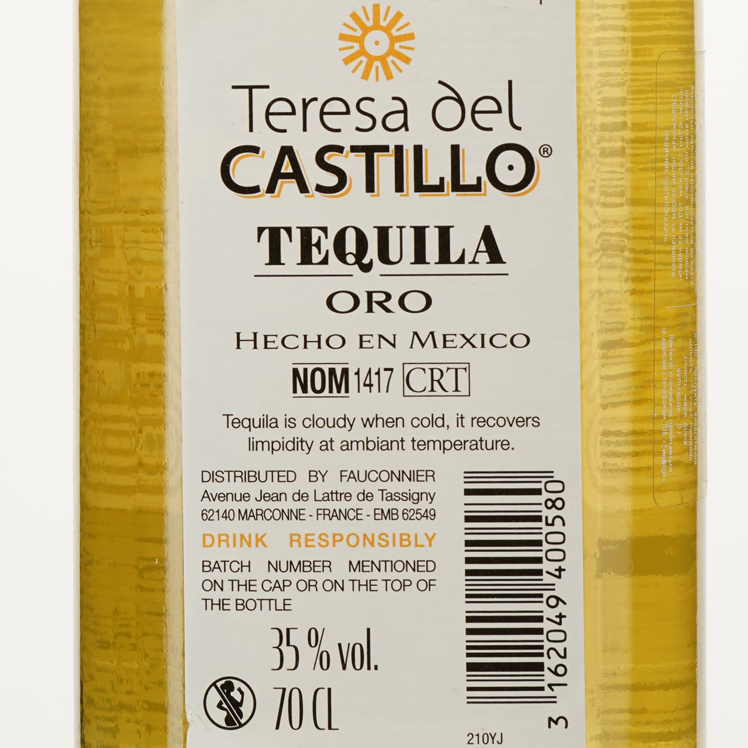 Текіла Teresa del Castillo Oro, 35%, 0,7 л - зображення 4