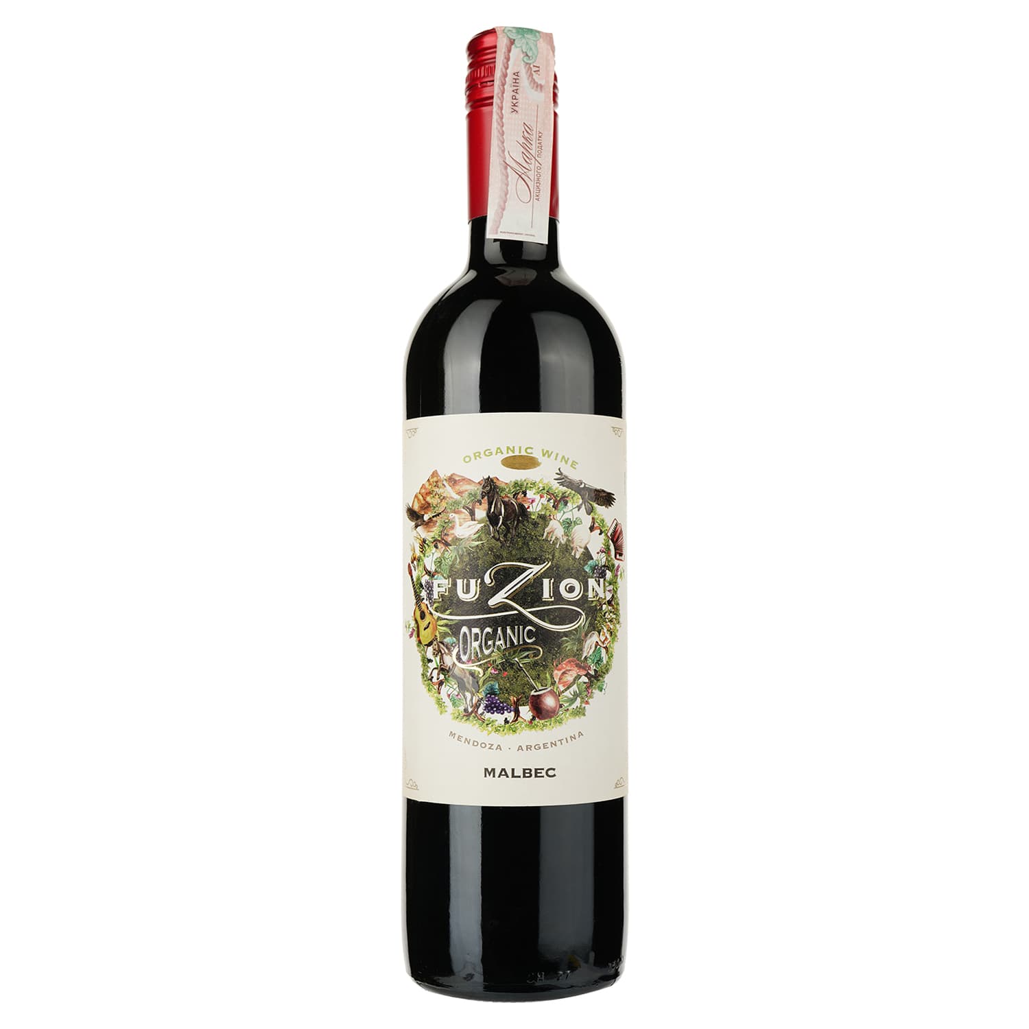 Вино Fuzion Malbec Organic 2019, червоне, сухе, 13,5%, 0,75 л (35587) - зображення 1