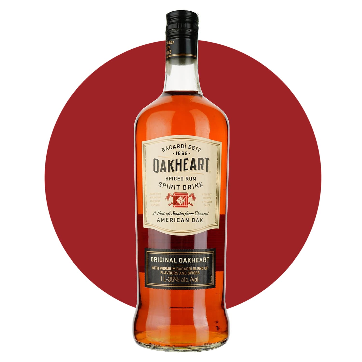Спиртний напій на основі рому Bacardi Oakheart Original 35% 1 л - зображення 1