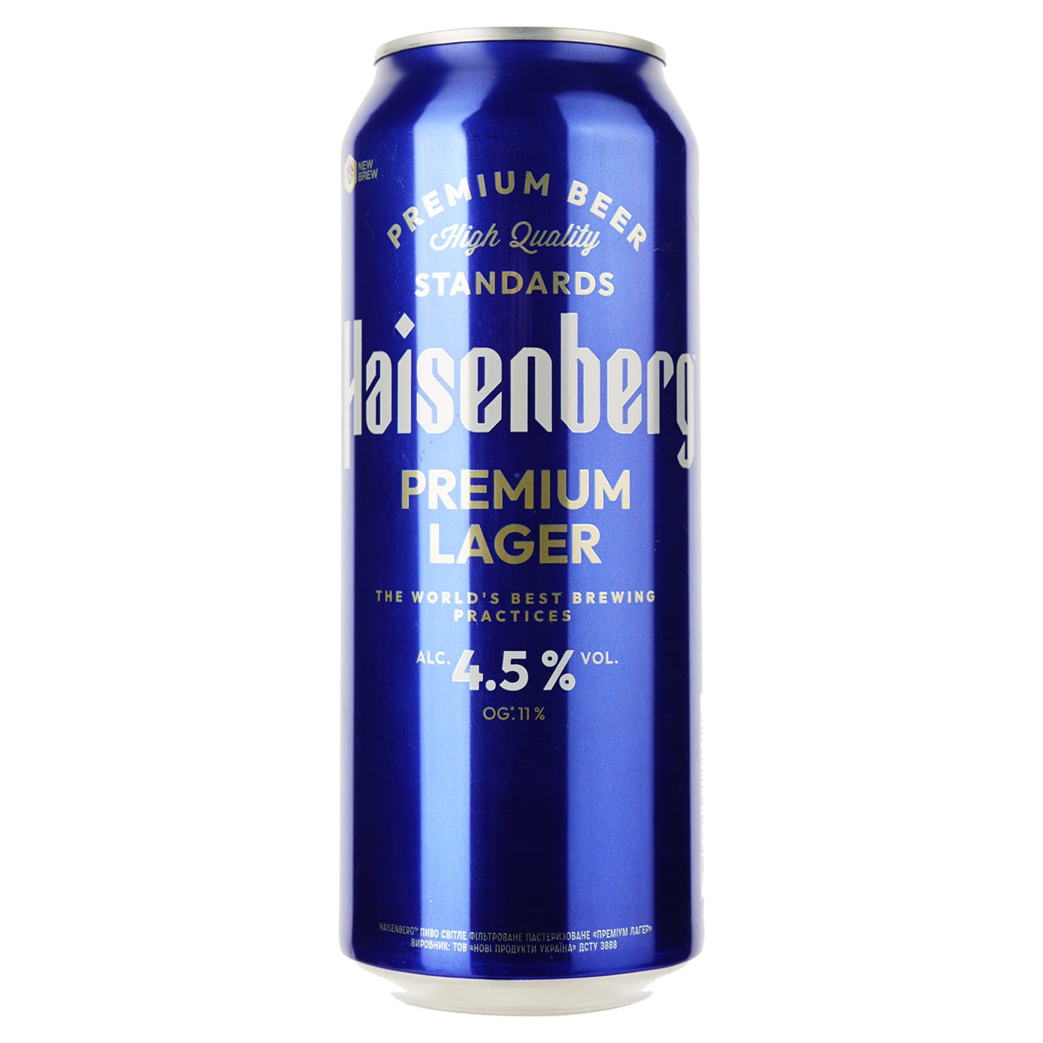 Упаковка пива Haisenberg Premium Lager світле 4.5% 12 л (0.5 л х 24 шт.) з/б - зображення 2