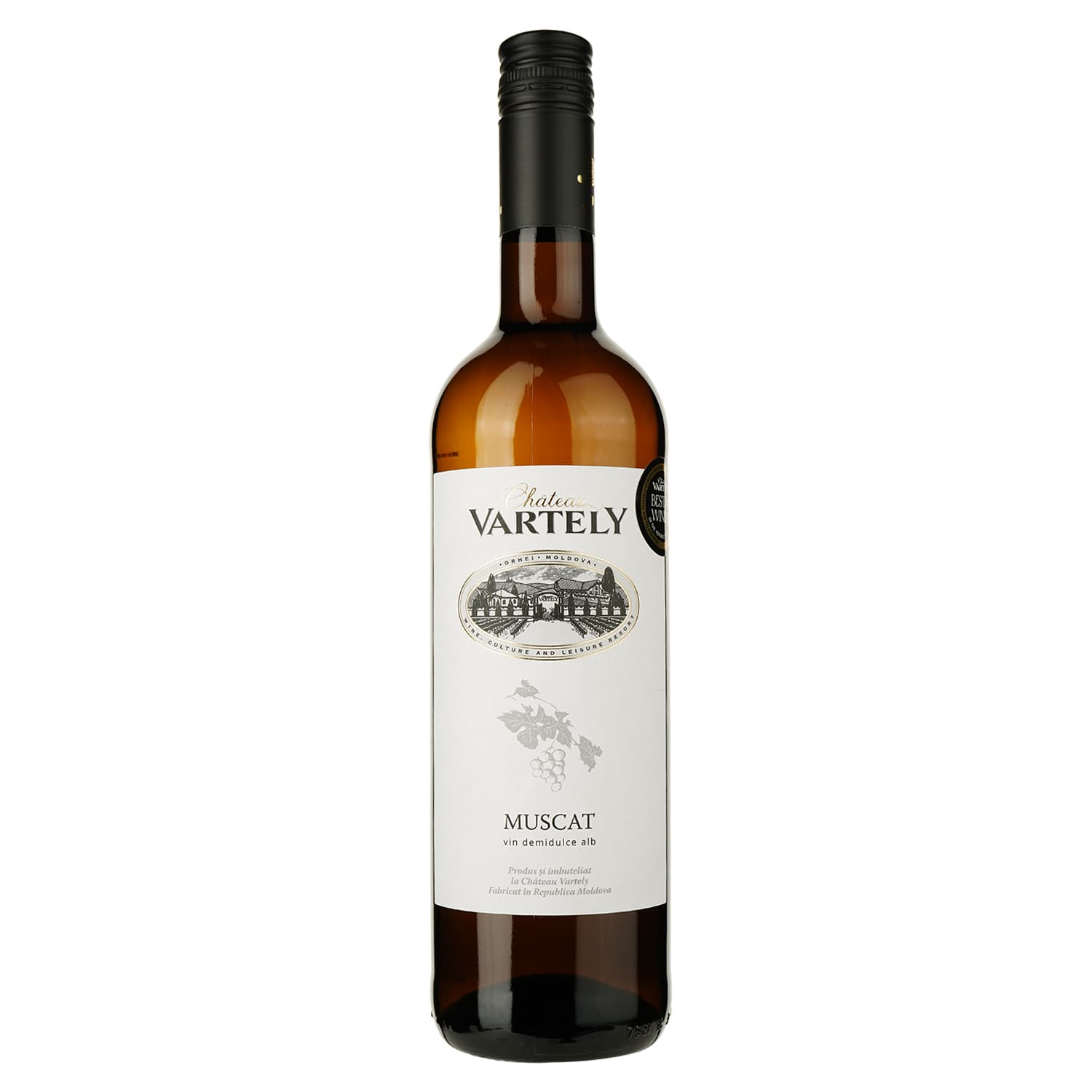 Вино Chateau Vartely Muscat White Semi-Sweet, біле, напівсолодке 0,75 л - зображення 1