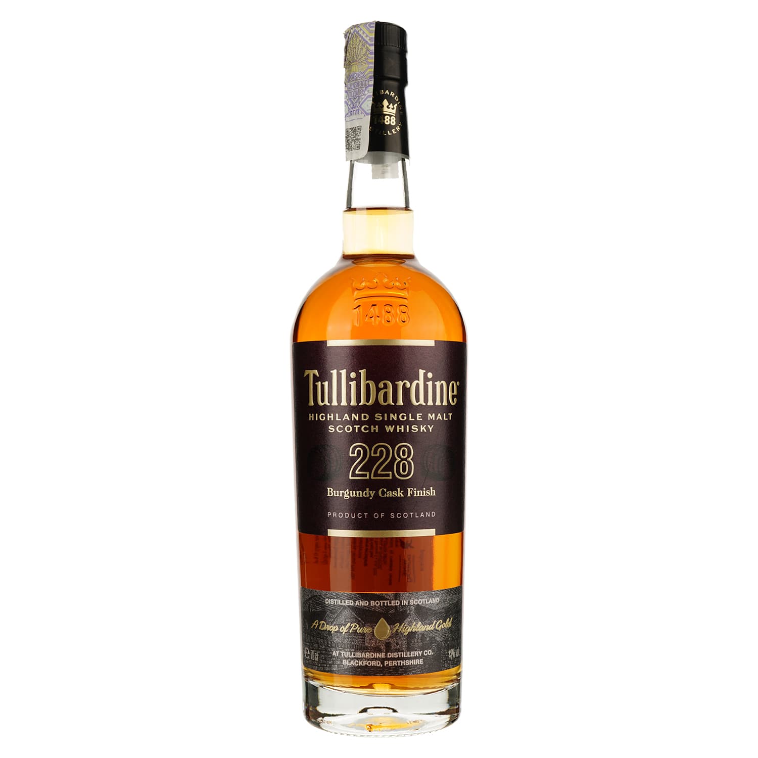 Віскі Tullibardine Burgundy Finish 228 Single Malt Scotch Whisky 43% 0.7 л - зображення 2