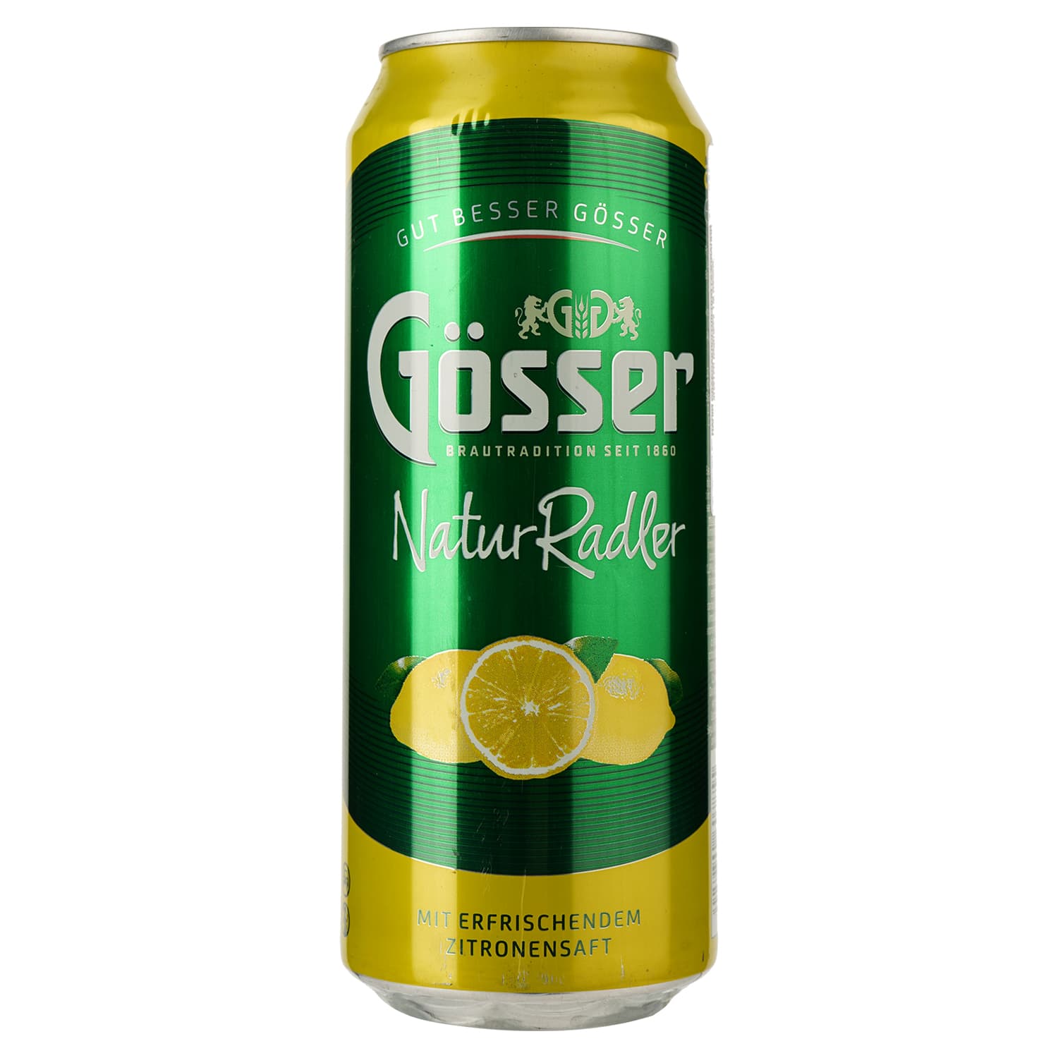 Напій на основі пива Gosser Natur Radler, 2%, 0.5 л, ж/б - зображення 1