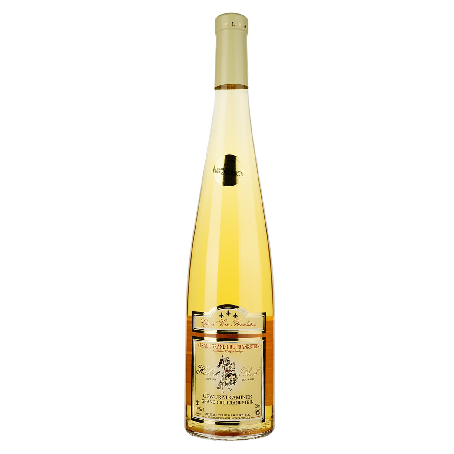 Вино Hubert Beck Gewurztraminer Grand Cru Frankstein, біле, напівсолодке, 13,5%, 0,75 л (35895) - зображення 1