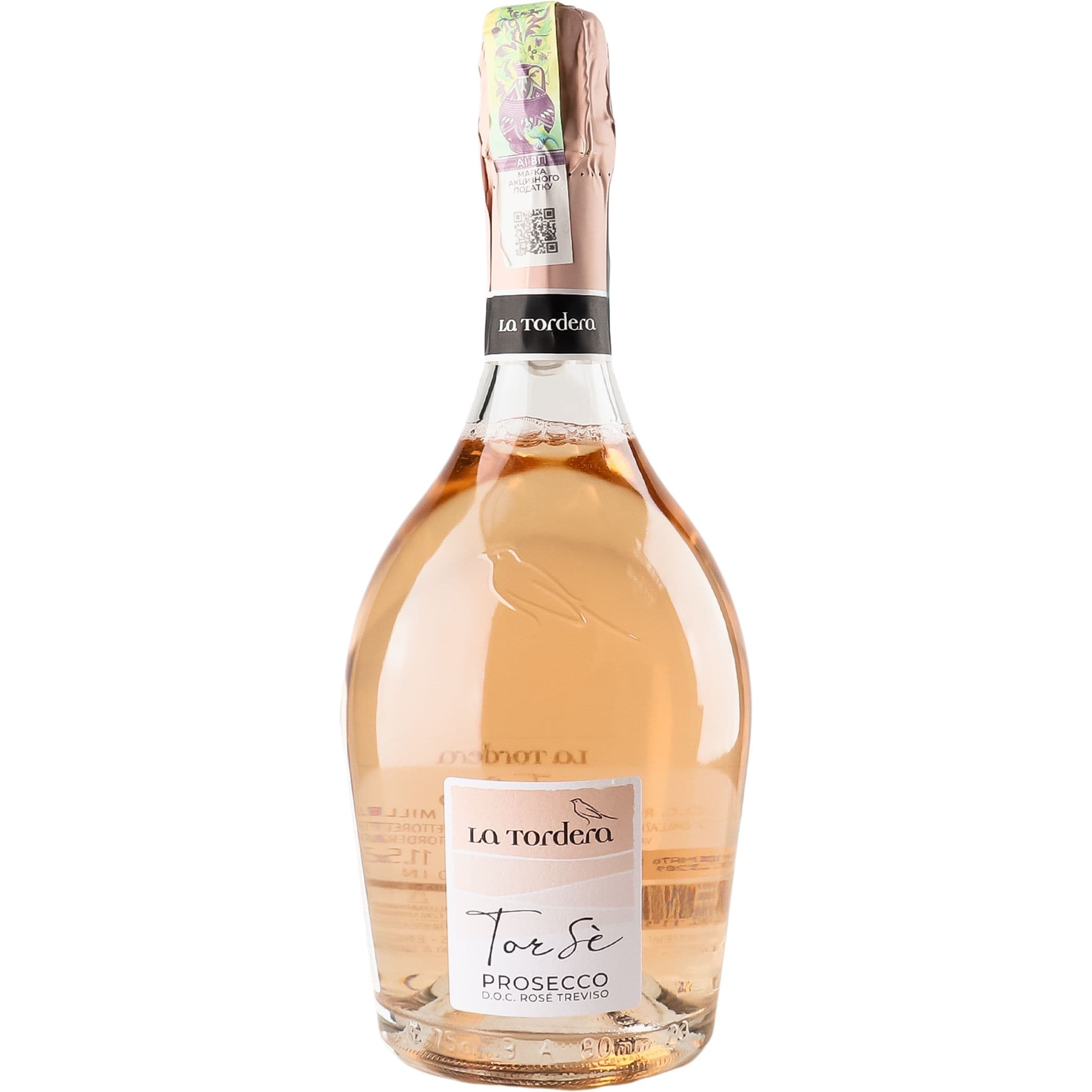 Ігристе вино La Tordera Prosecco Treviso DOC Torse Brut рожеве брют 11.5% 0.75 л (1055) - зображення 1