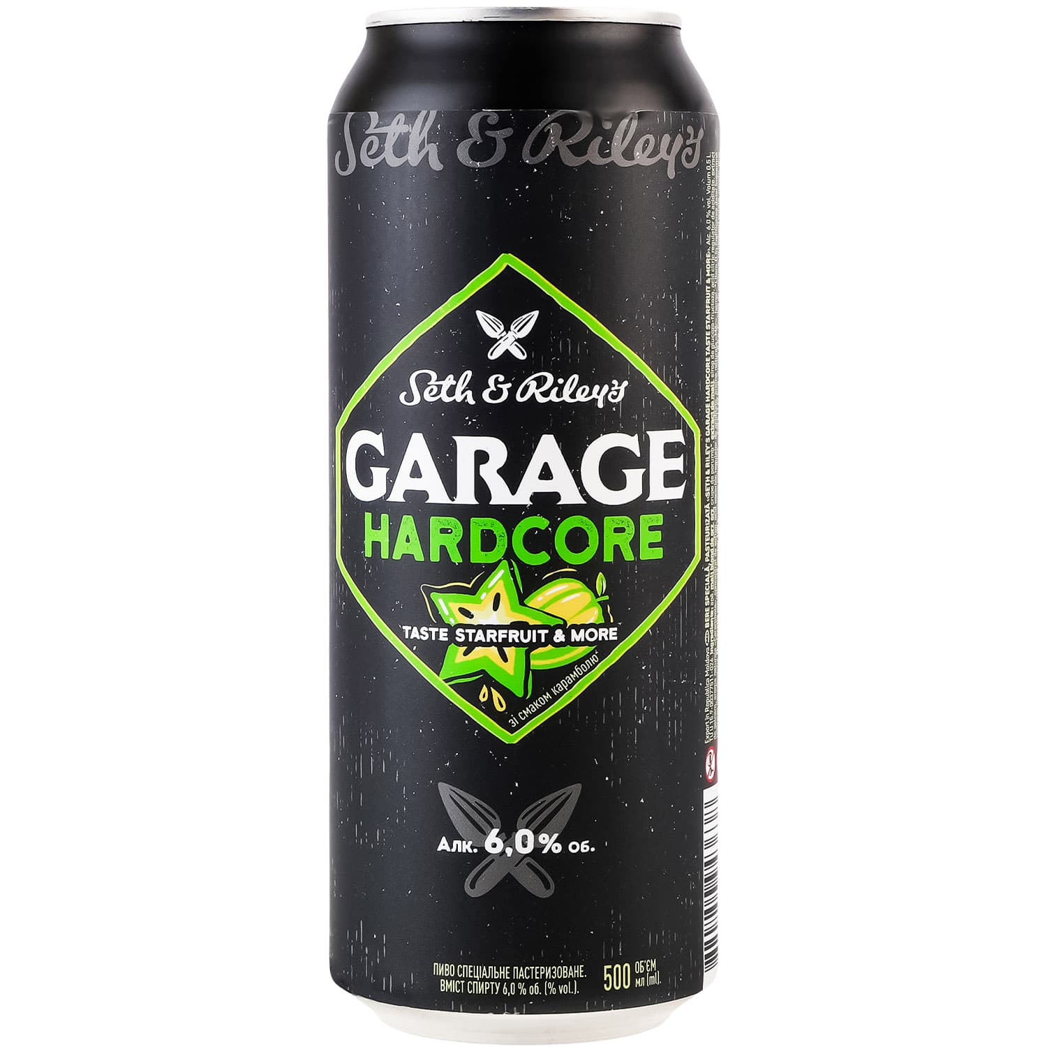 Пиво Seth & Riley's Garage Hardcore Starfruit More 6% 0.5 л з/б - зображення 1