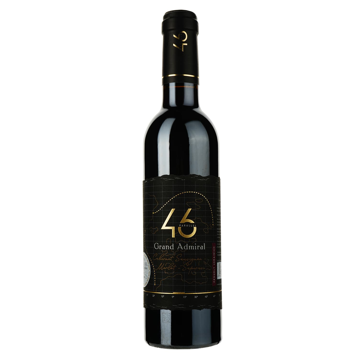 Вино 46 Parallel Grand Admiral Cabernet Sauvignon Merlot Saperavi, червоне, сухе, 0,375 л - зображення 1