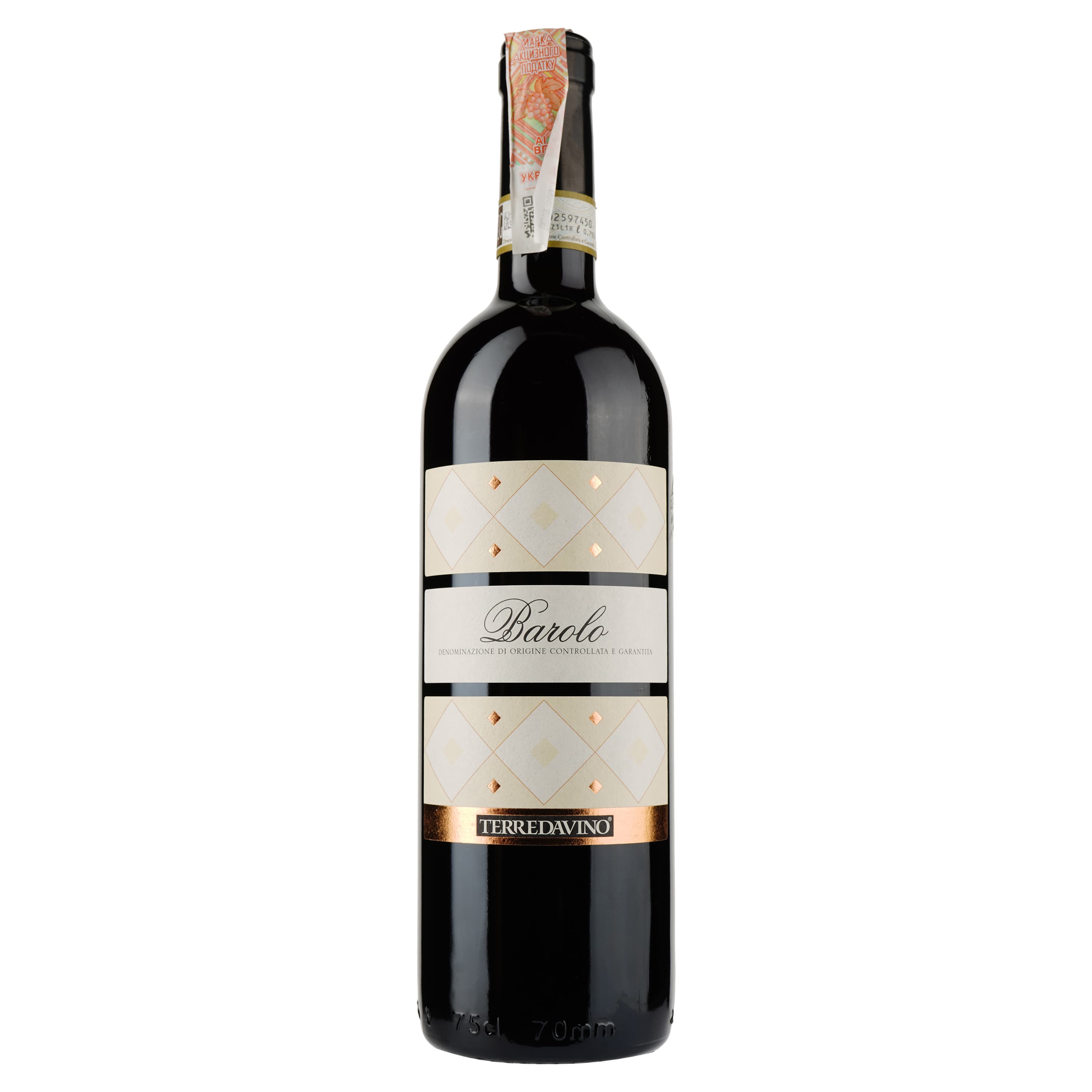 Вино Terre da Vino Barolo DOCG, червоне, сухе, 0,75 л - зображення 1