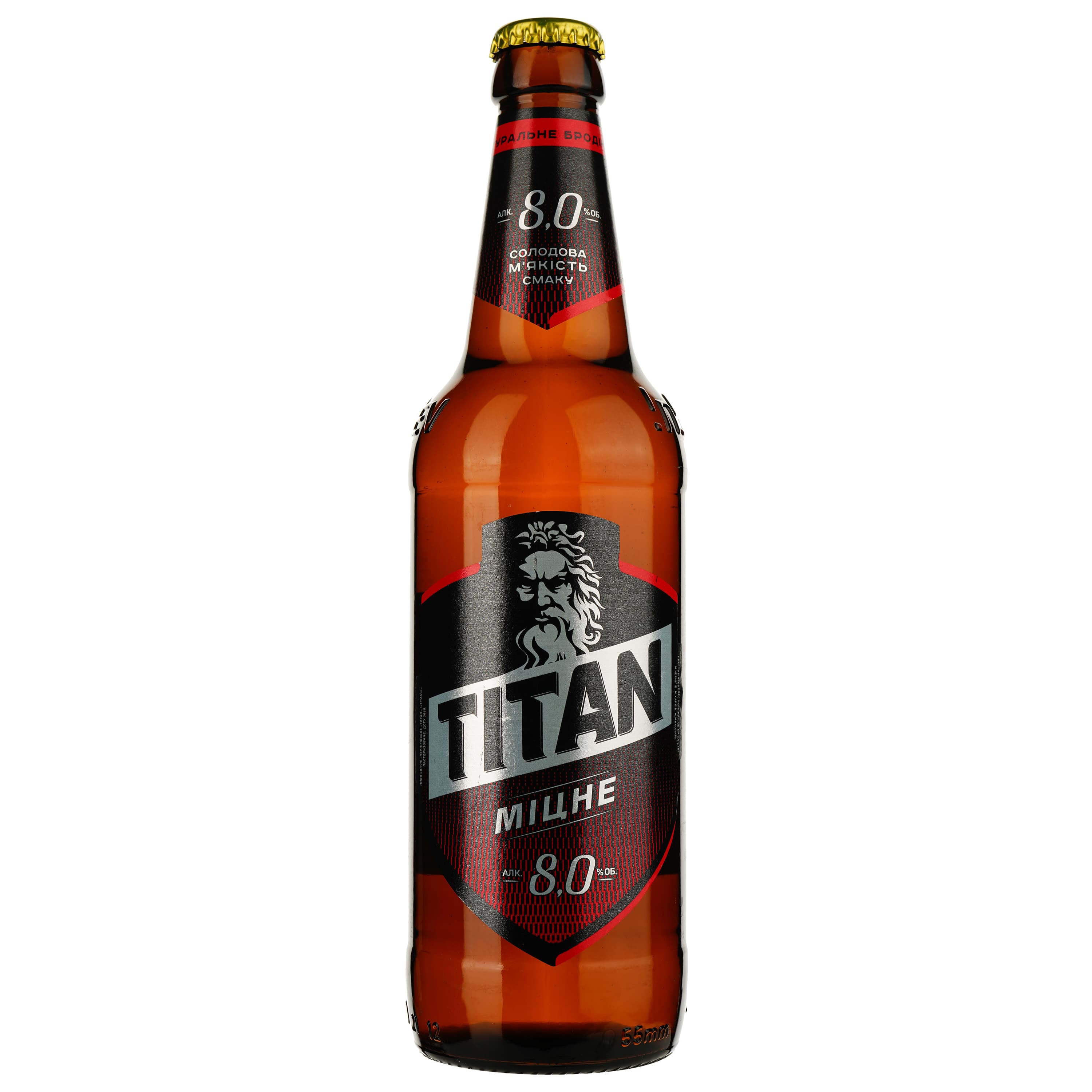 Пиво Чернігівське Titan, світле, 8%, 0,5 л (890068) - зображення 1