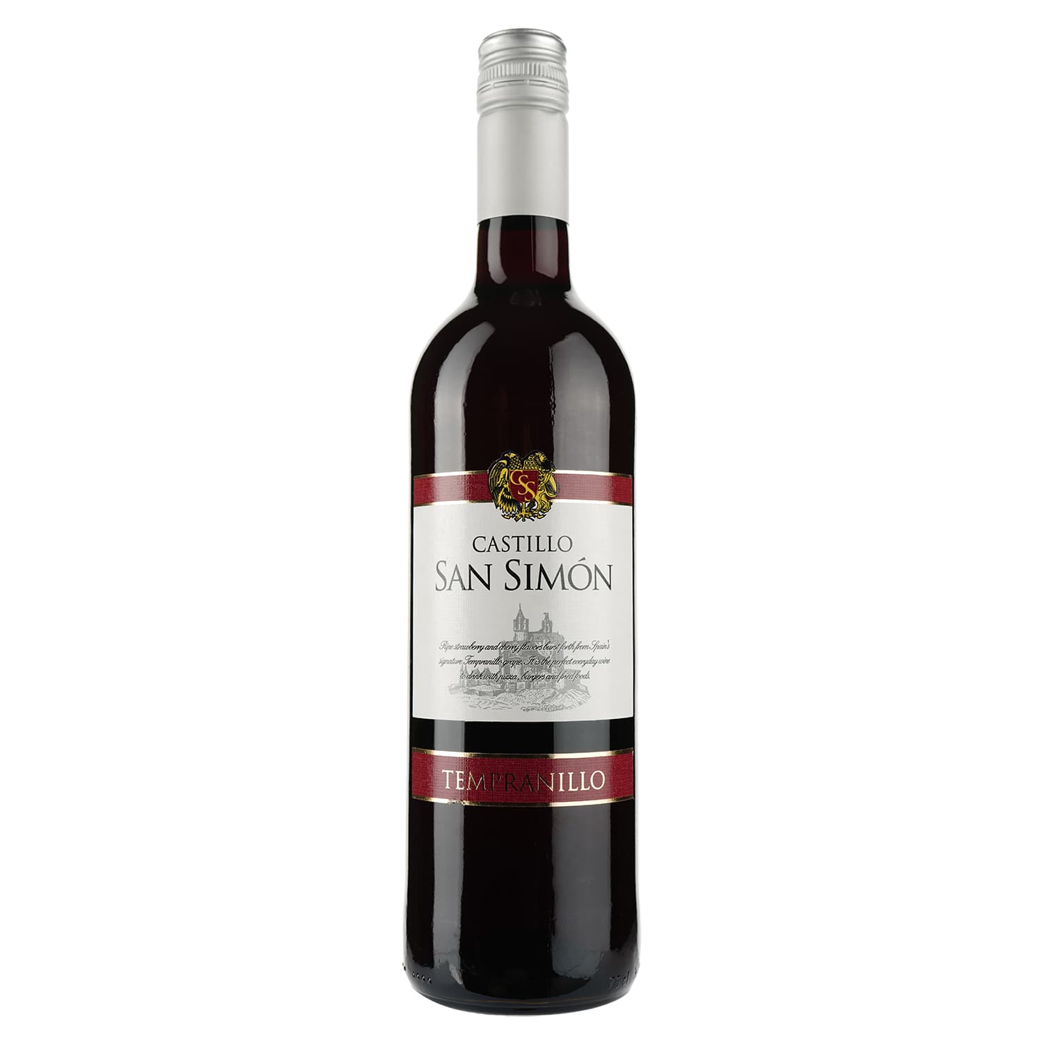 Вино Castillo San Simon Tempranillo, червоне, сухе, 12,5%, 0,75 л (27250) - зображення 1