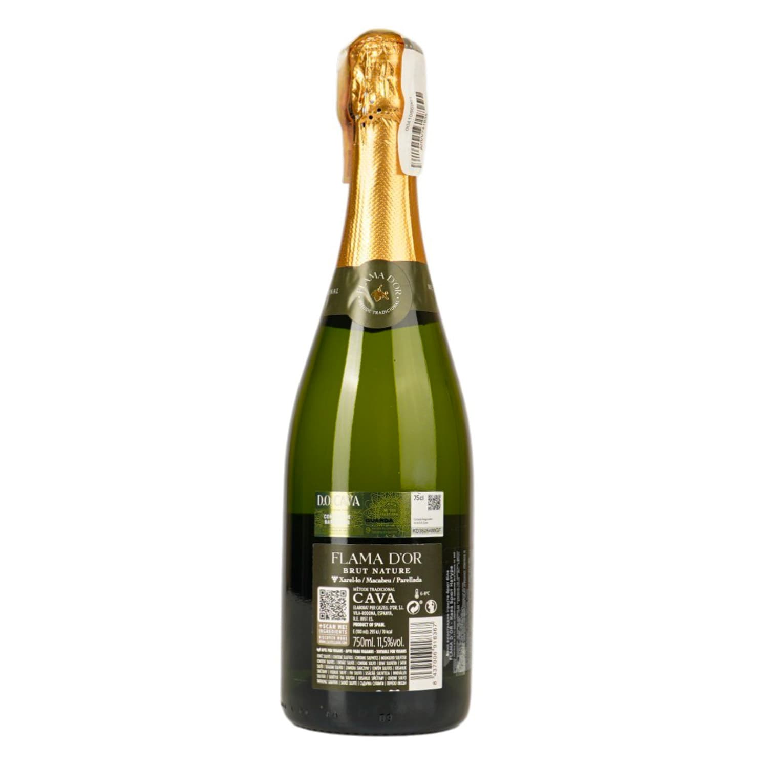 Вино ігристе Flama d'Or Cava Brut Natur біле 11.5% 0.75 л - зображення 3