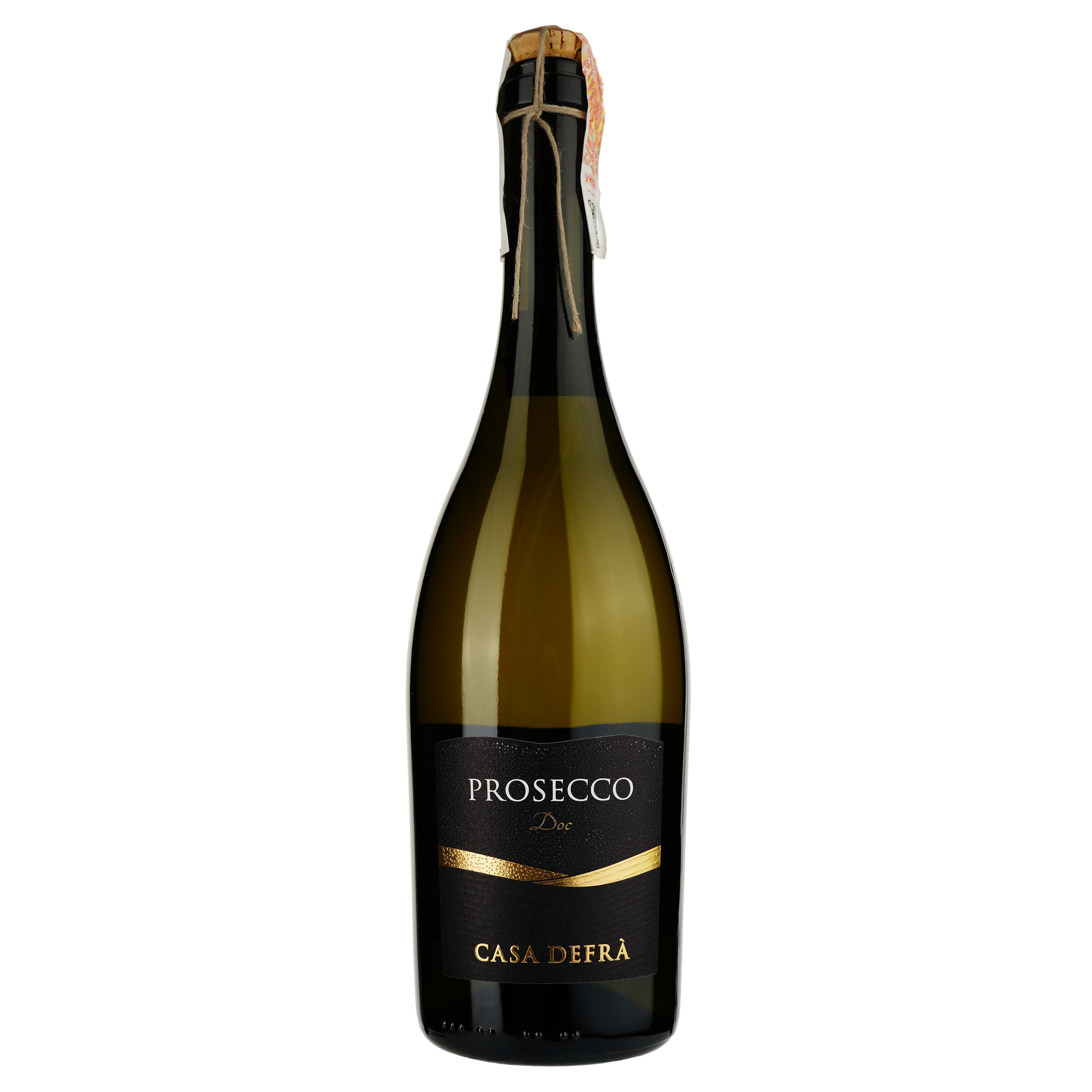 Вино ігристе Casa Defra Prosecco Frizzante Spago DOC, біле, сухе, 0,75 л - зображення 1