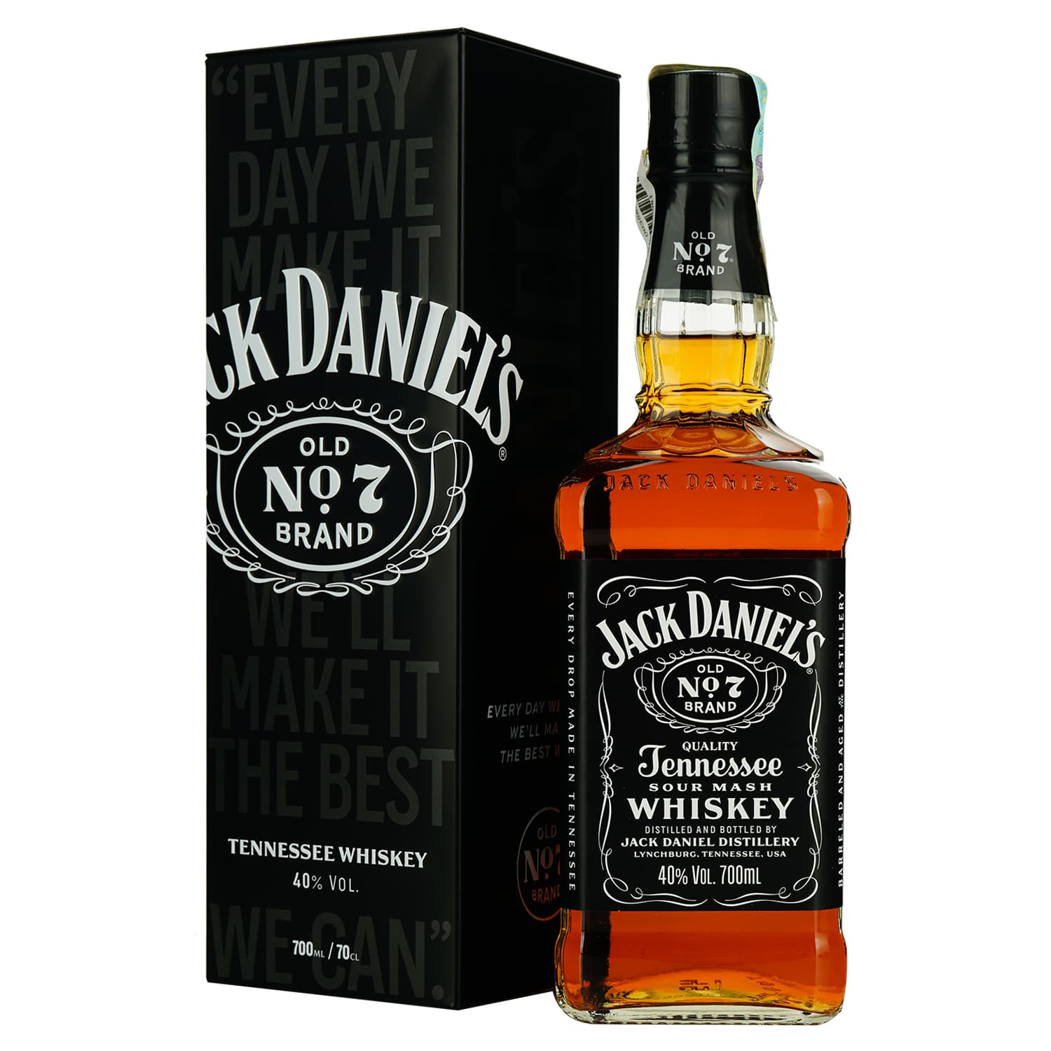 Віскі Jack Daniel's Old No.7, у металевій коробці, 40%, 0,7 л - зображення 1