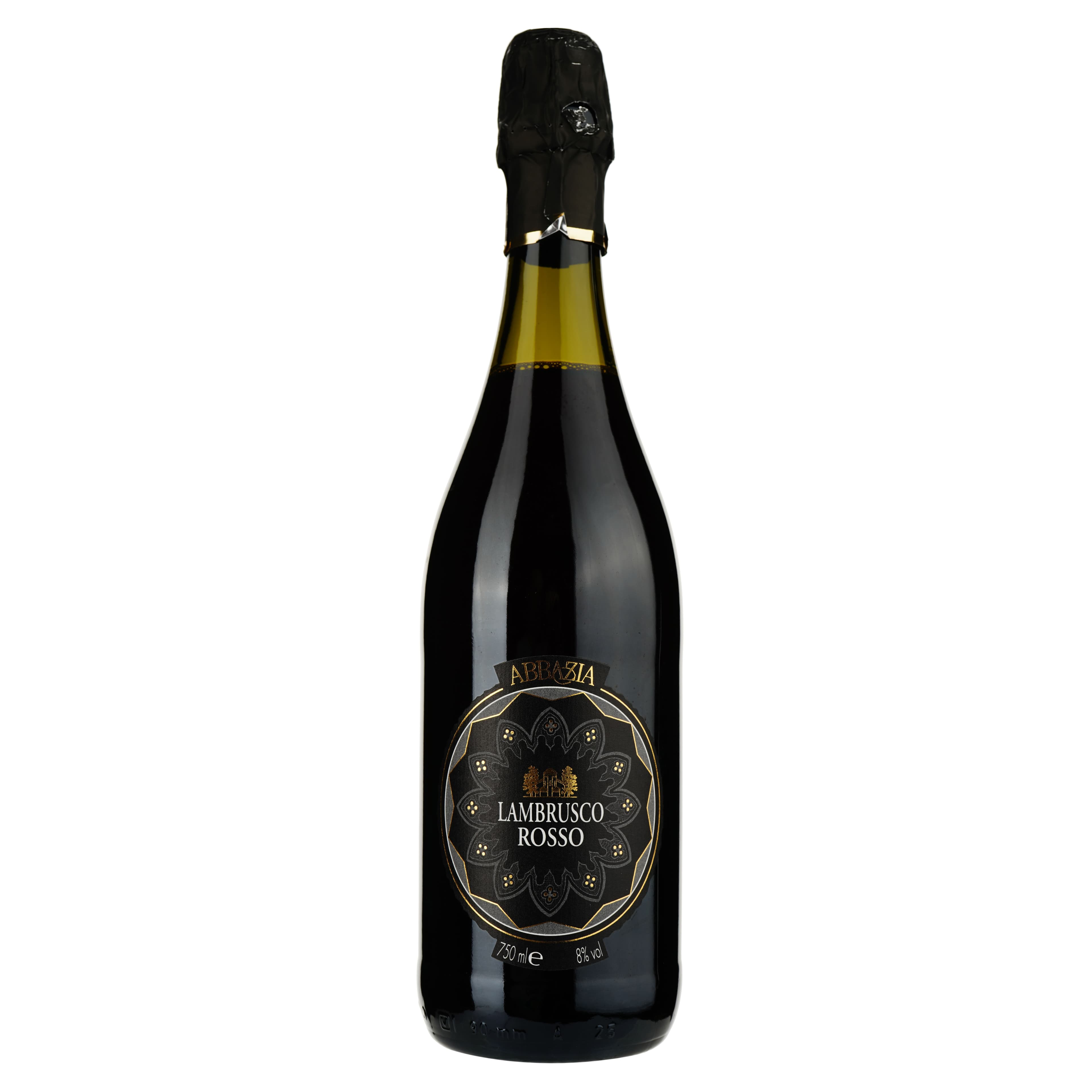 Ігристе вино Abbazia Lambrusco Rosso Emilia Fiorino d’Oro IGT, червоне, напівсухе, 0.75 л - зображення 1
