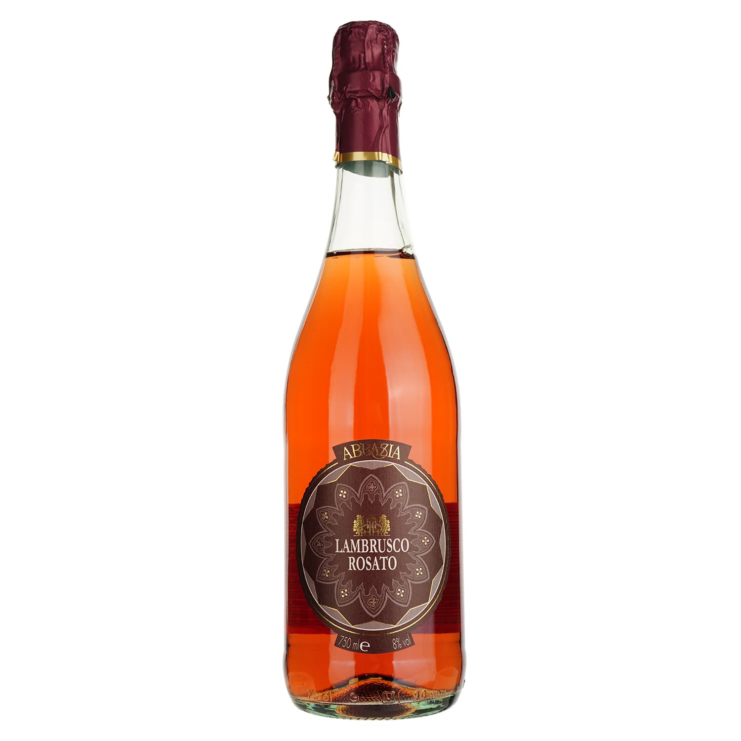 Ігристе вино Abbazia Lambrusco Rosato Emilia Fiorino d’Oro IGT, рожеве, напівсухе, 0.75 л - зображення 1