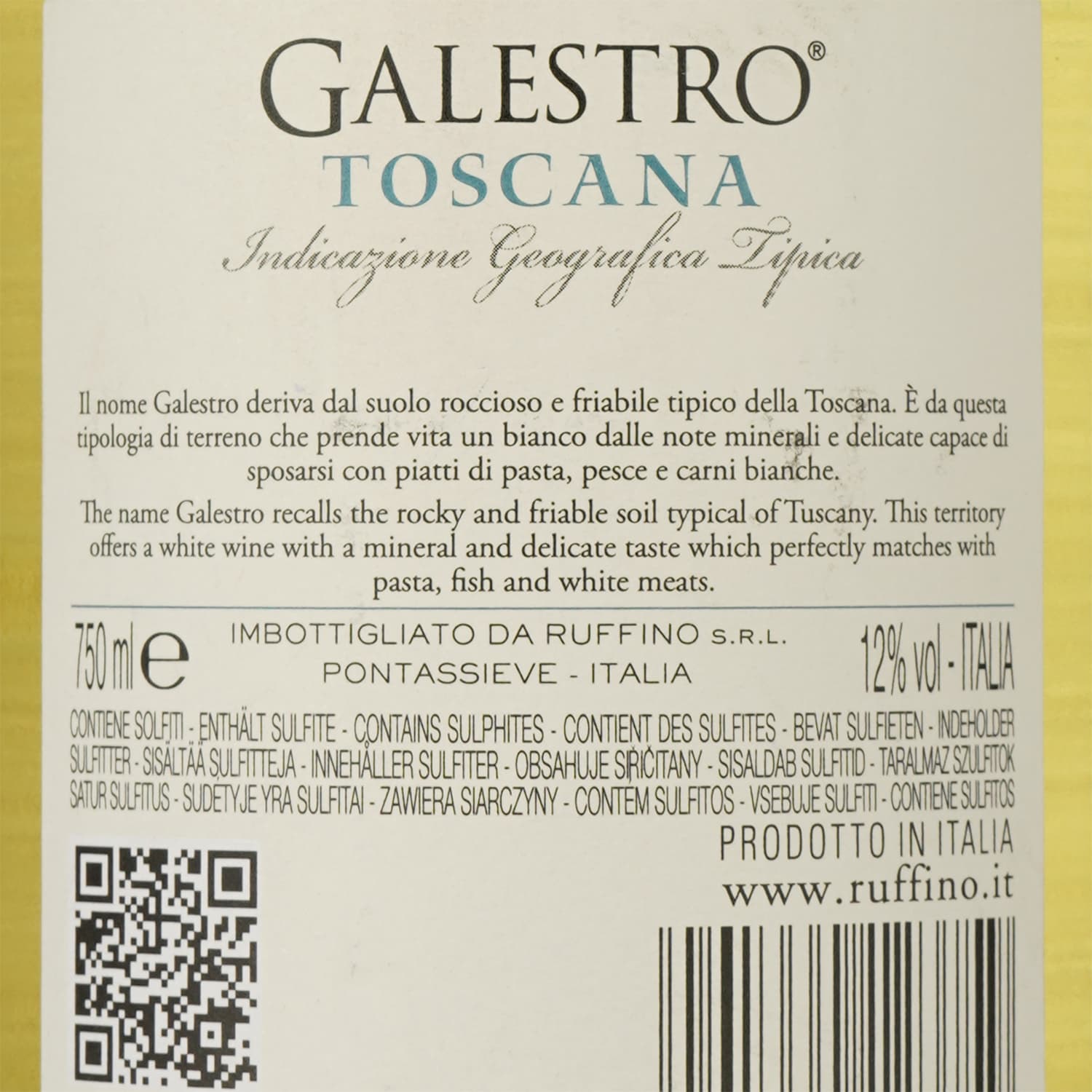 Вино Ruffino Galestro, біле, сухе, 12%, 0.75 л - зображення 3
