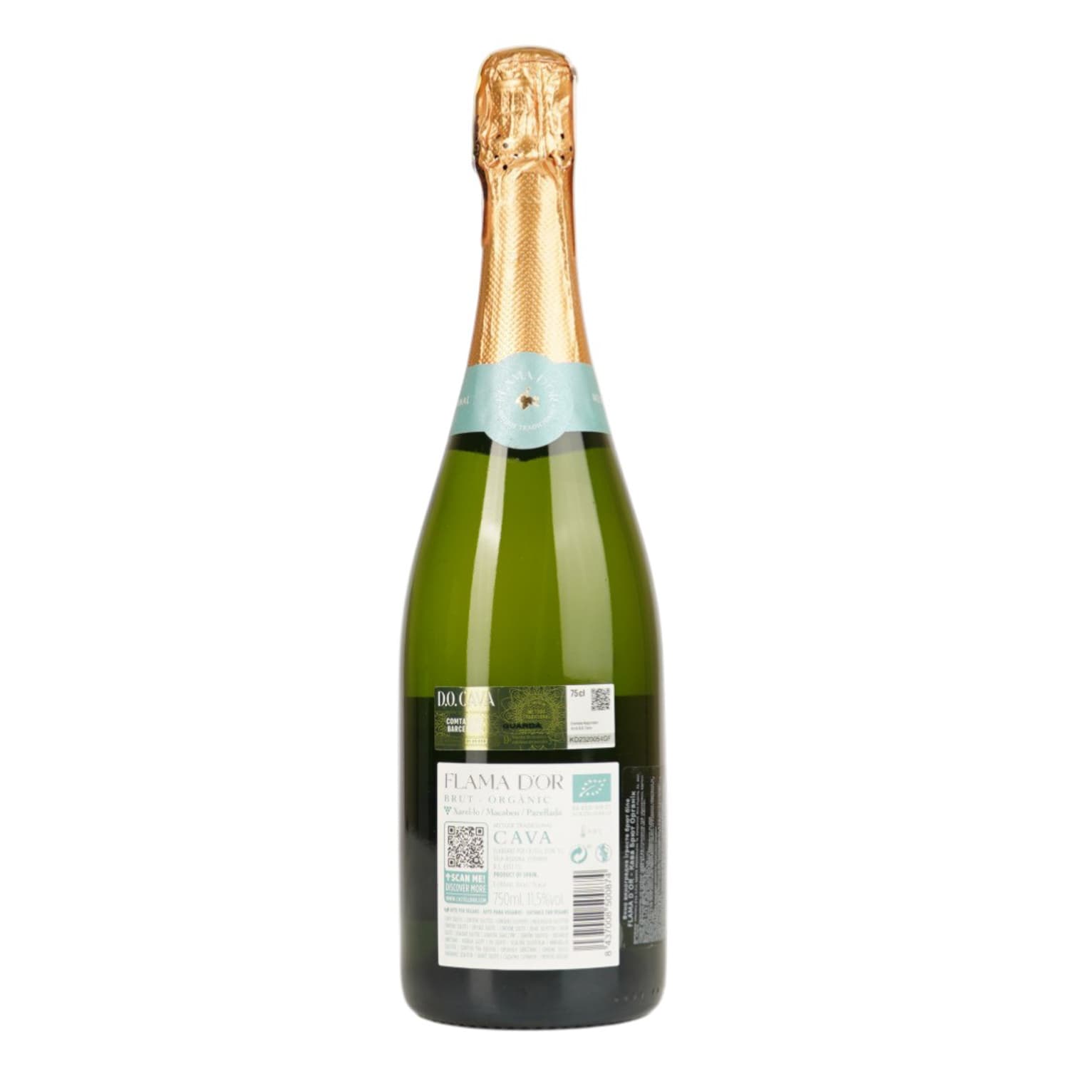 Вино ігристе Flama d'Or Cava Brut Organic біле 11.5% 0.75 л - зображення 3