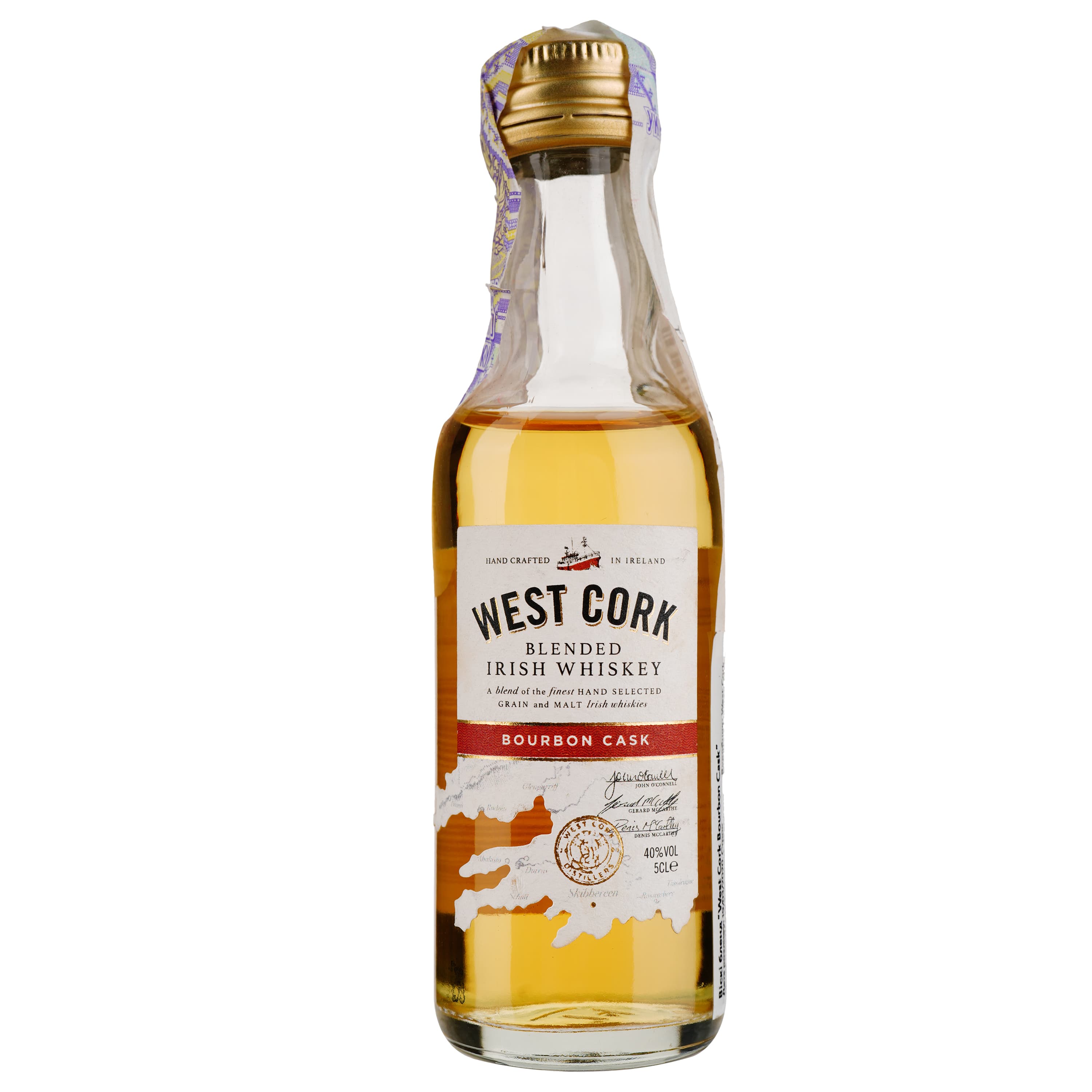 Віскі West Cork Bourbon Cask Blended Irish Whisky 40% 0.05 л - зображення 1