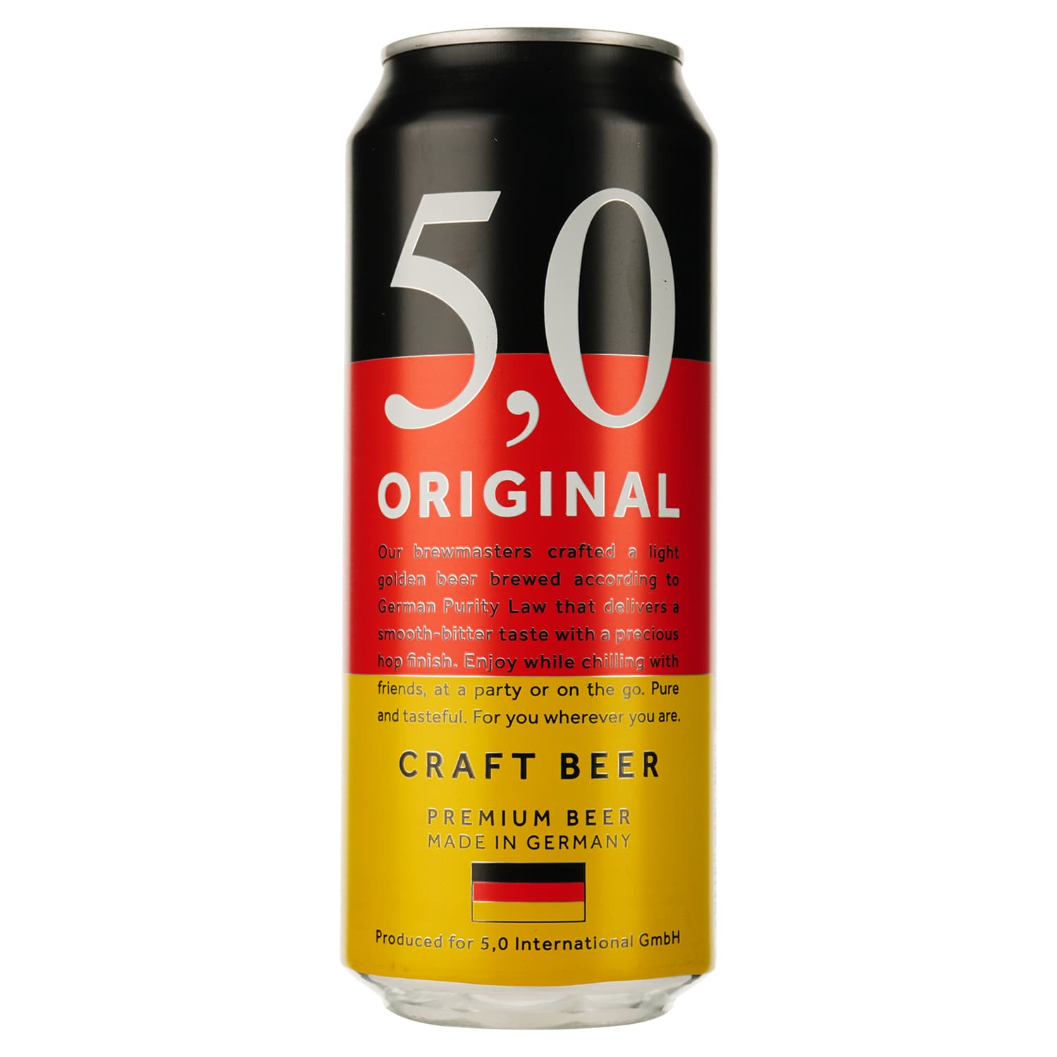 Пиво 5,0 Original Сraft Beer, світле, фільтроване, 5%, з/б, 0,5 л - зображення 1
