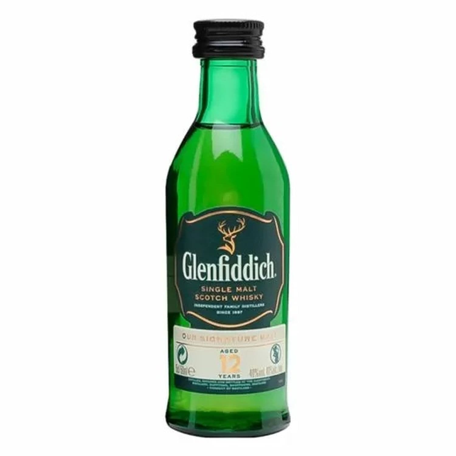Віскі Glenfiddich Single Malt Scotch, 12 років 40%, 0,05 л - зображення 1