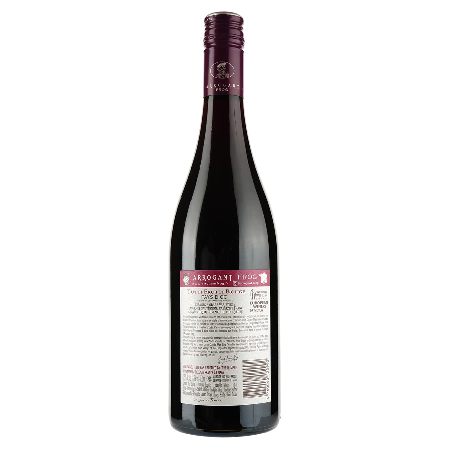 Вино Domaines Paul Mas Arrogant Frog Tutti Frutti Rouge, червоне, сухе, 13,5%, 0,75 л (8000009268031) - зображення 2