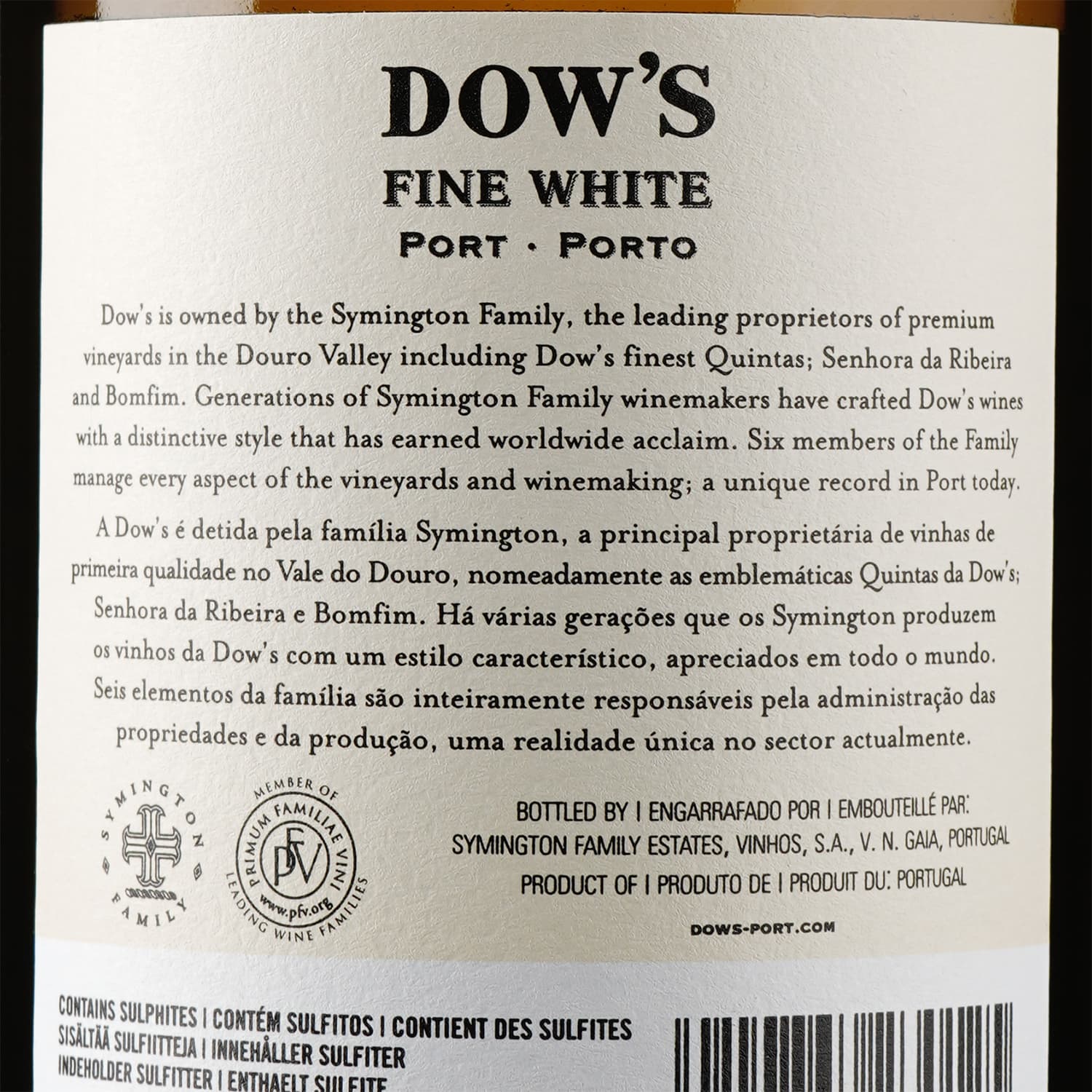 Портвейн Symington Family Estates Dow's Fine White DO, біле, солодке, 19%, 0,75 л (8000009452678) - зображення 3