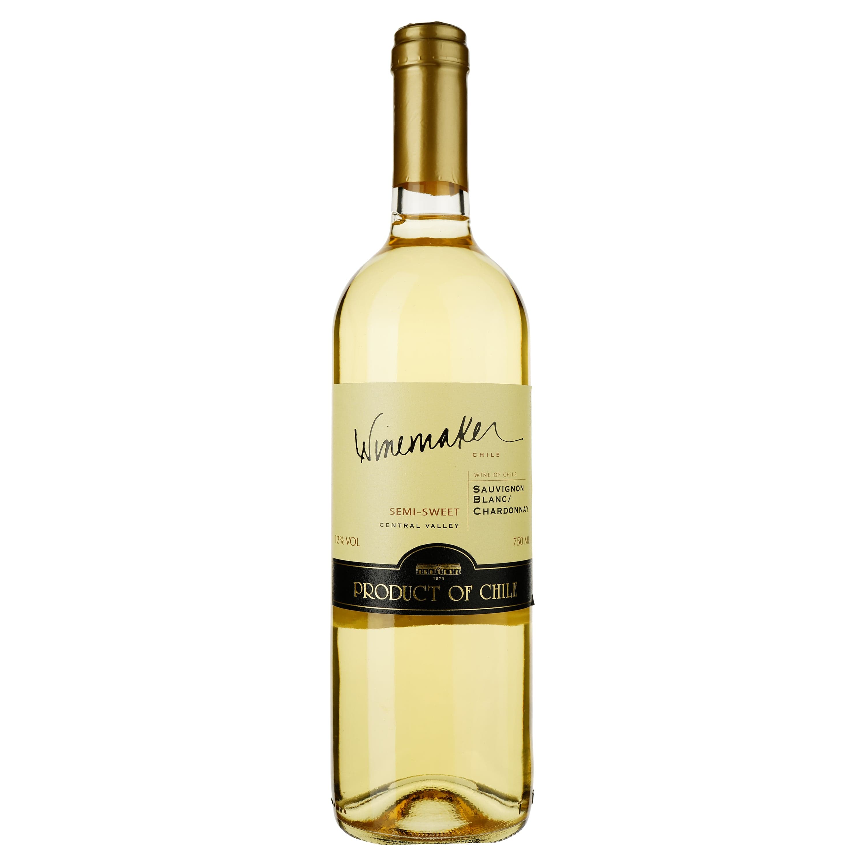Вино Winemaker Sauvignon Blanc Chardonnay, 12%, 0,75 л (478754) - зображення 1